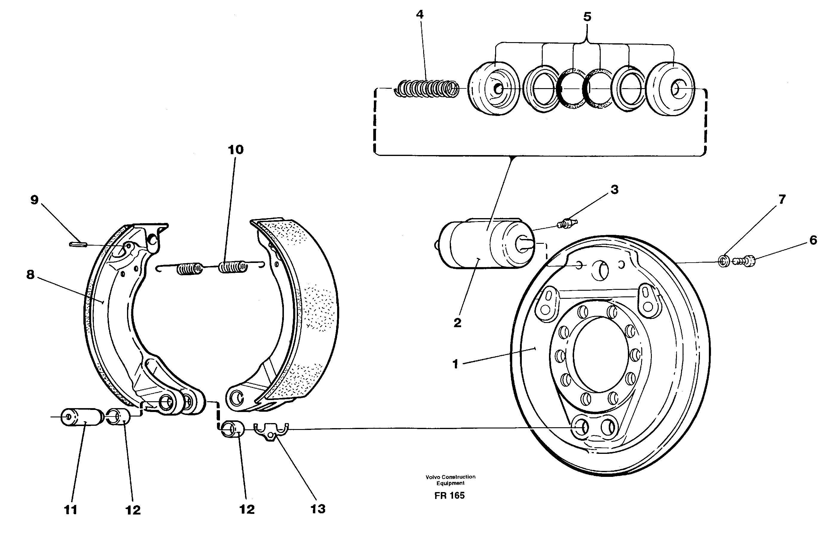 Схема запчастей Volvo EW130 - 54323 Тормоз парковочный EW130 ?KERMAN ?KERMAN EW130 SER NO - 447