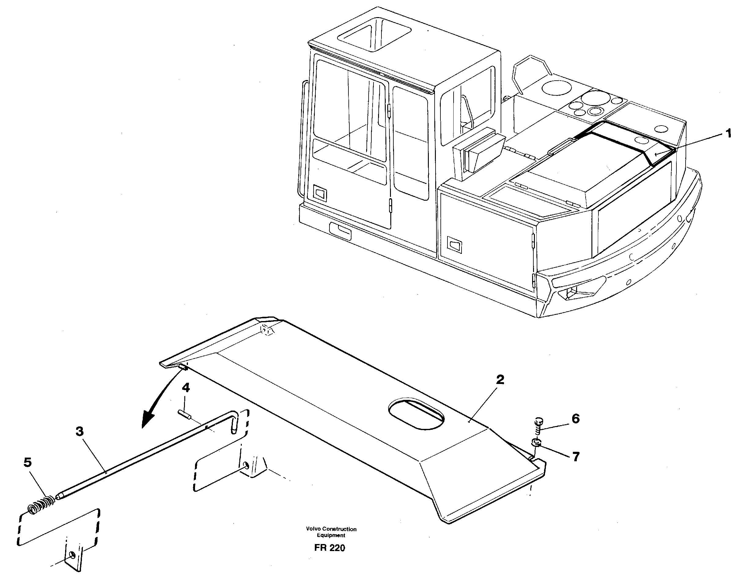Схема запчастей Volvo EW130 - 27155 Engine hatch, Rh EW130 ?KERMAN ?KERMAN EW130 SER NO - 447