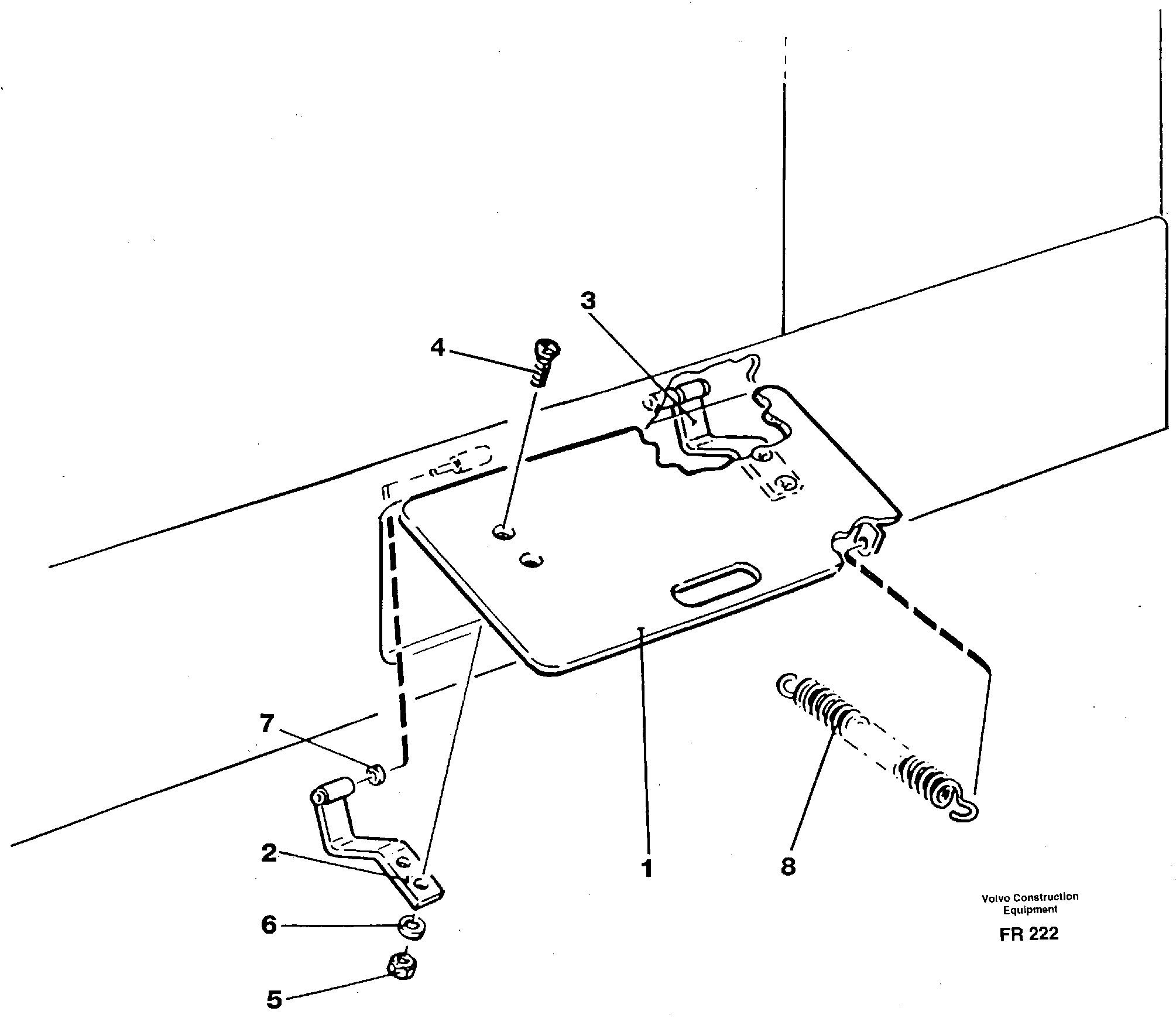 Схема запчастей Volvo EW130 - 27156 Battery disconnector hatch EW130 ?KERMAN ?KERMAN EW130 SER NO - 447