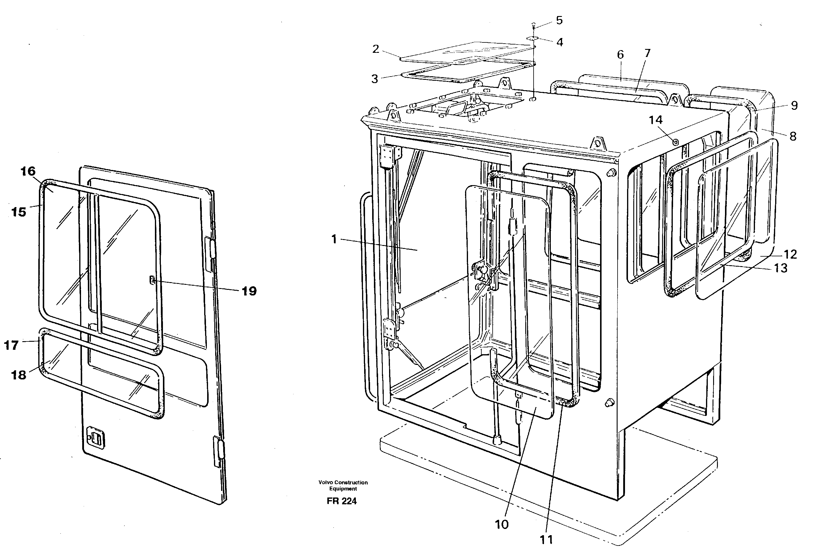 Схема запчастей Volvo EW130 - 47035 Windows EW130 ?KERMAN ?KERMAN EW130 SER NO - 447