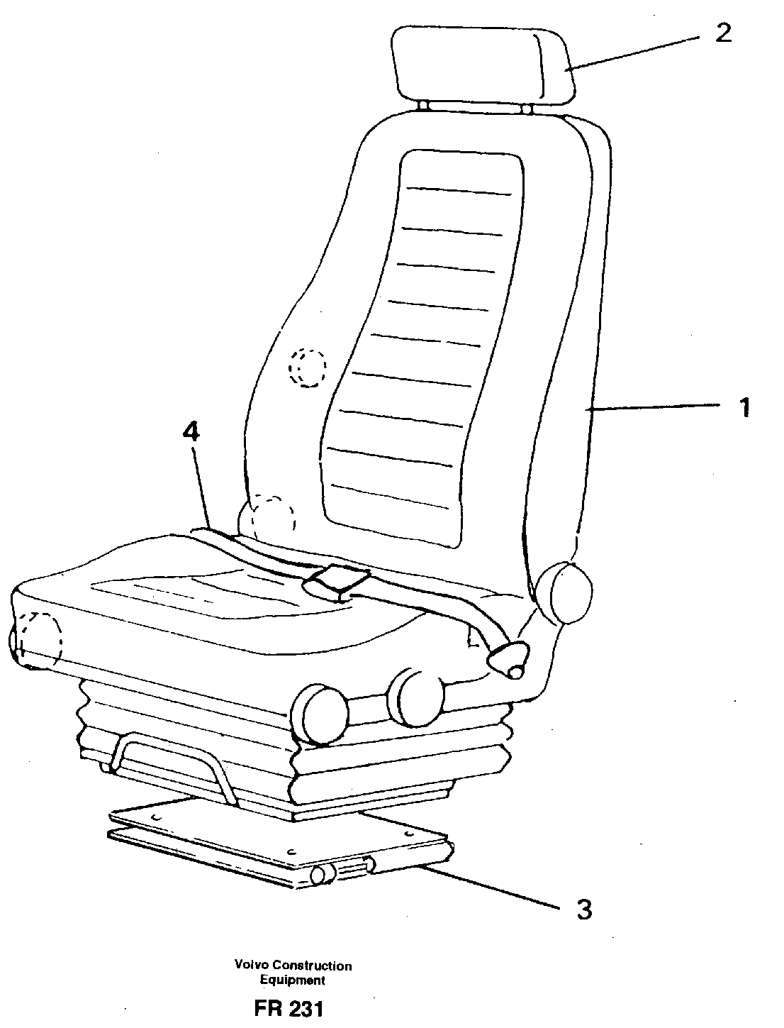Схема запчастей Volvo EW130 - 27159 Operator seat Viking EW130 ?KERMAN ?KERMAN EW130 SER NO - 447
