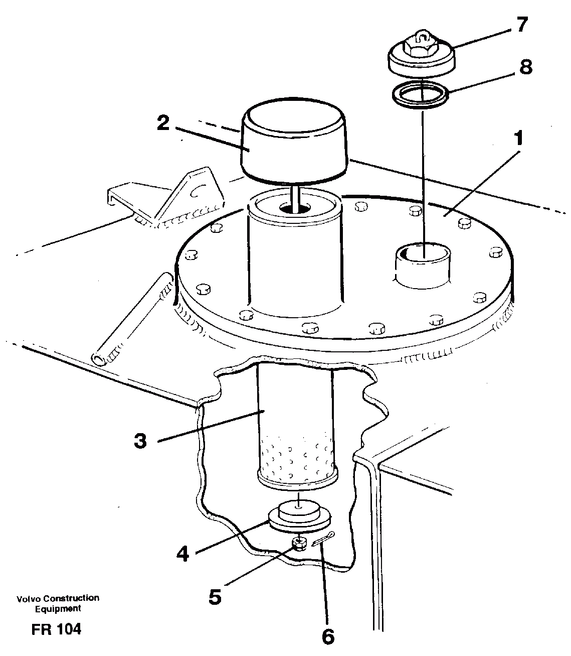 Схема запчастей Volvo EW130 - 27994 Cover for fuel tank EW130 ?KERMAN ?KERMAN EW130 SER NO - 447