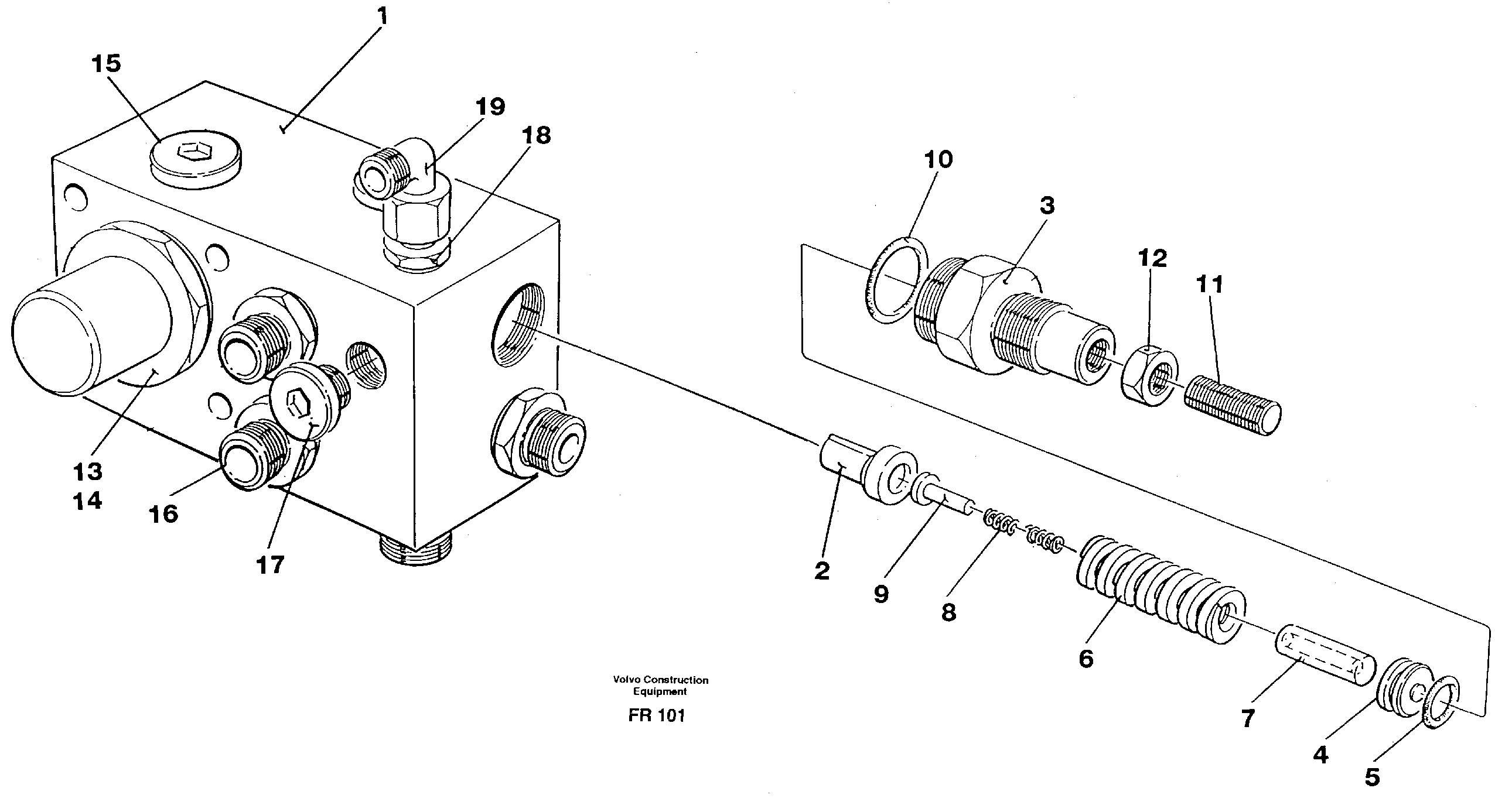 Схема запчастей Volvo EW130 - 36063 Tank connection EW130 ?KERMAN ?KERMAN EW130 SER NO - 447