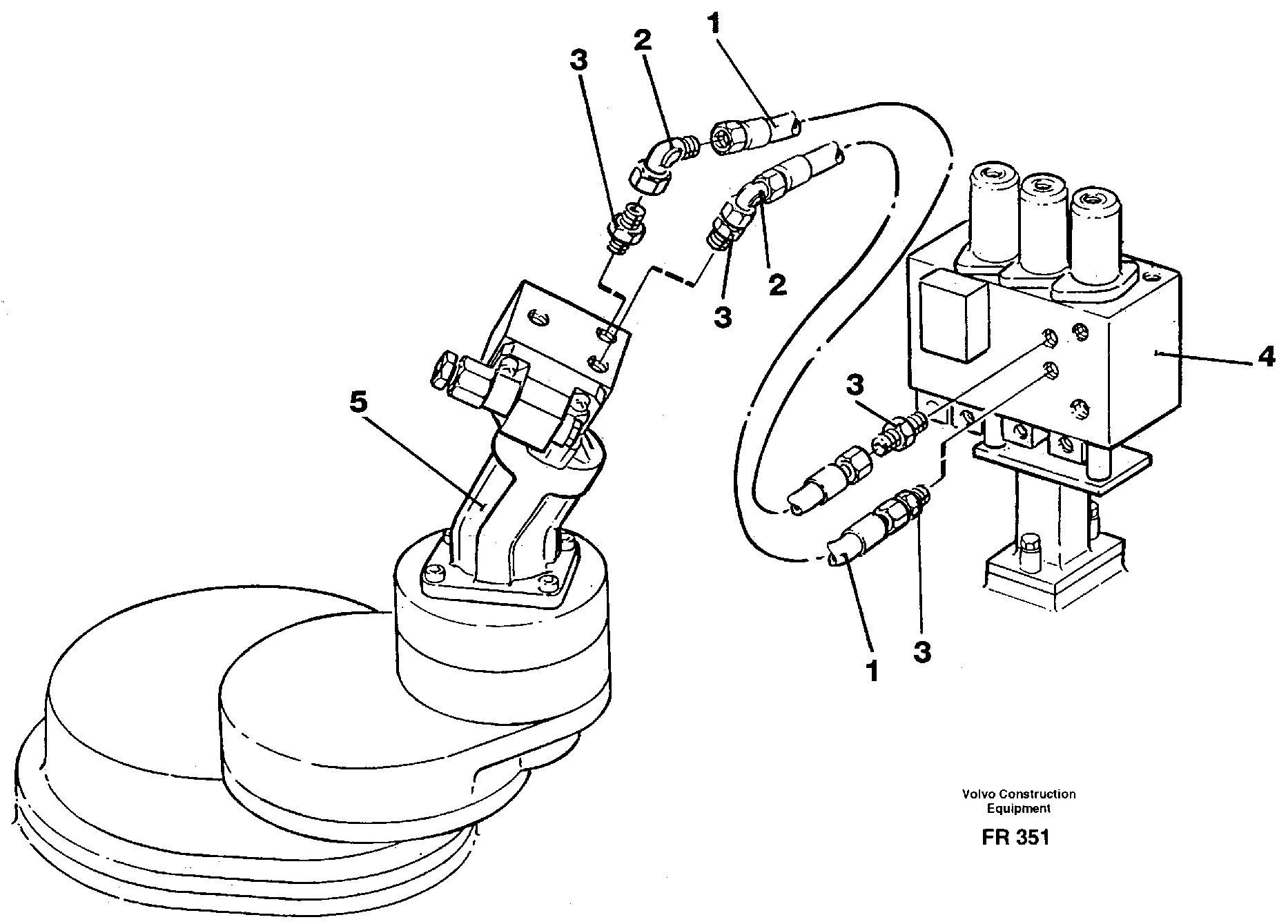 Схема запчастей Volvo EW130 - 36075 Boom swing system EW130 ?KERMAN ?KERMAN EW130 SER NO - 447
