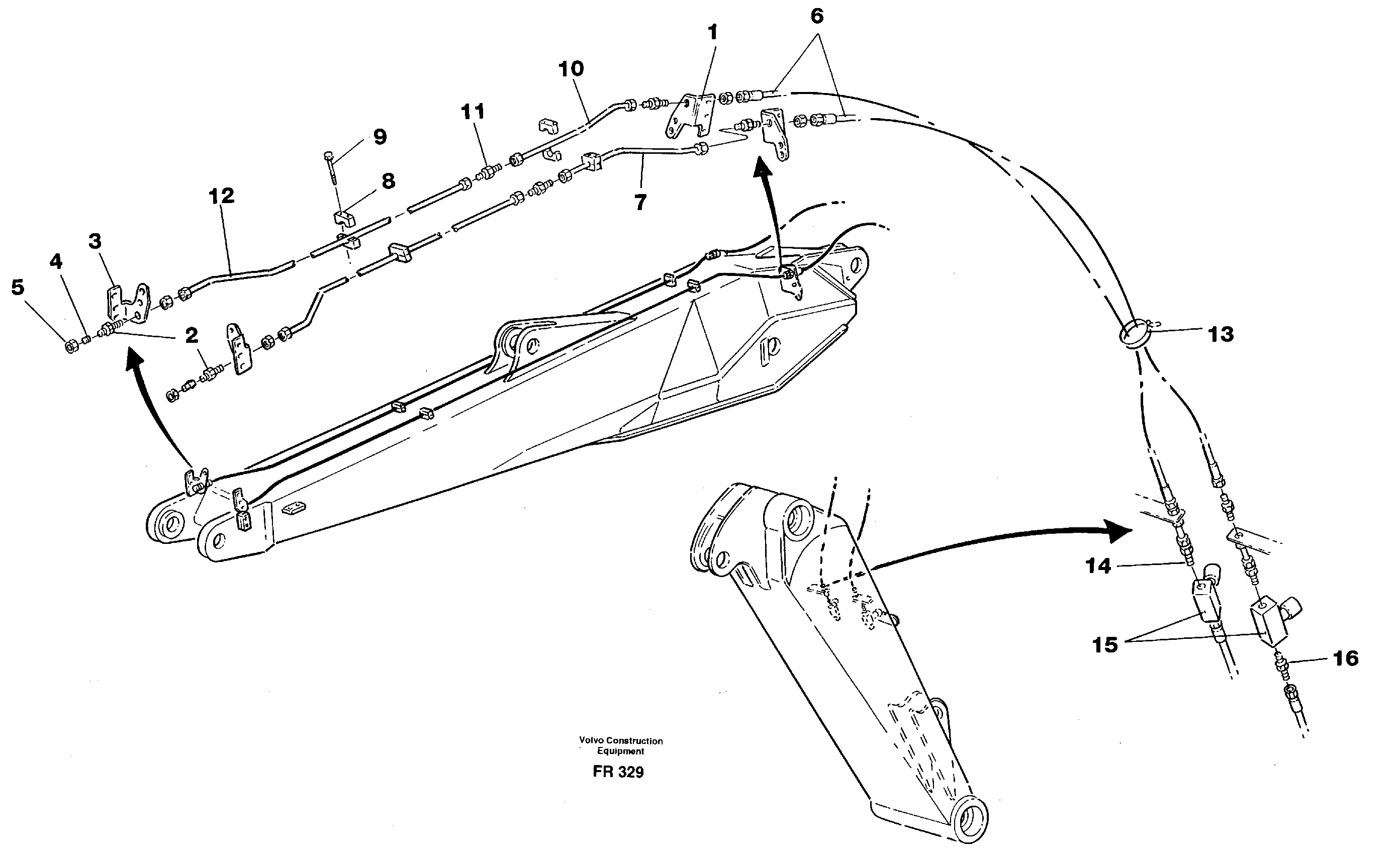 Схема запчастей Volvo EW130 - 35349 Slope bucket/ clamshell equipment on articulated boom EW130 ?KERMAN ?KERMAN EW130 SER NO - 447