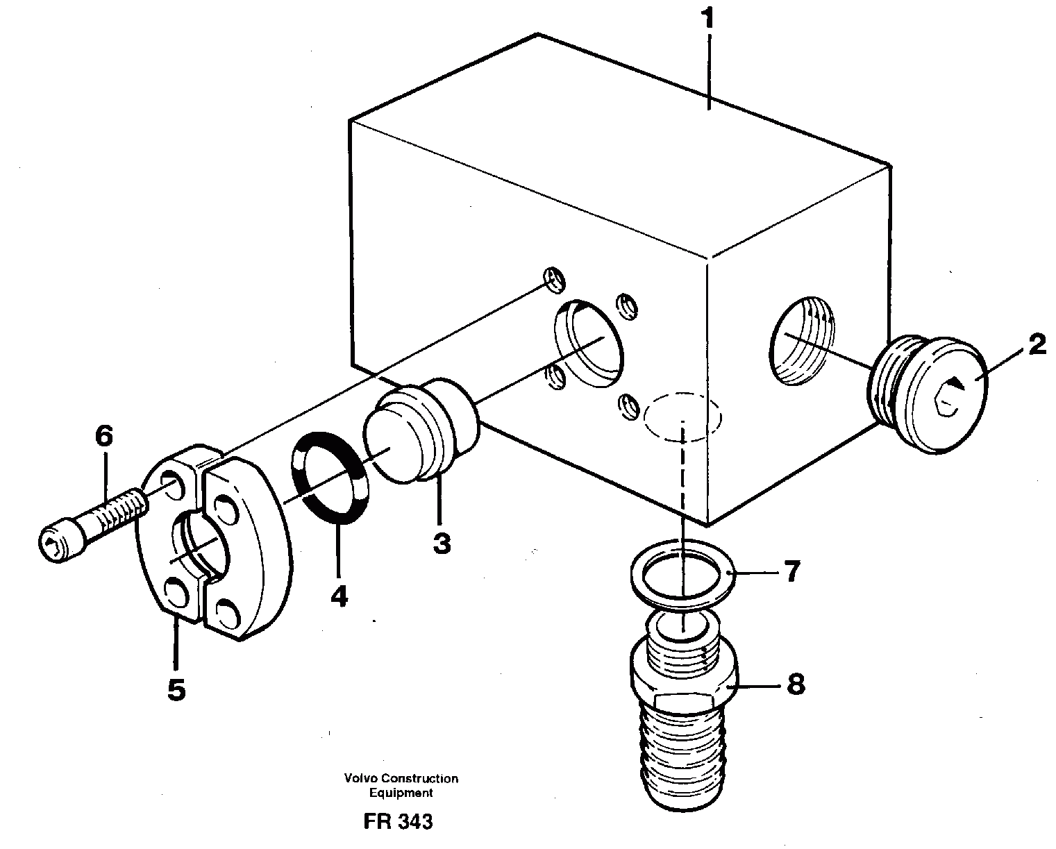 Схема запчастей Volvo EW130 - 52611 Адаптер EW130 ?KERMAN ?KERMAN EW130 SER NO - 447