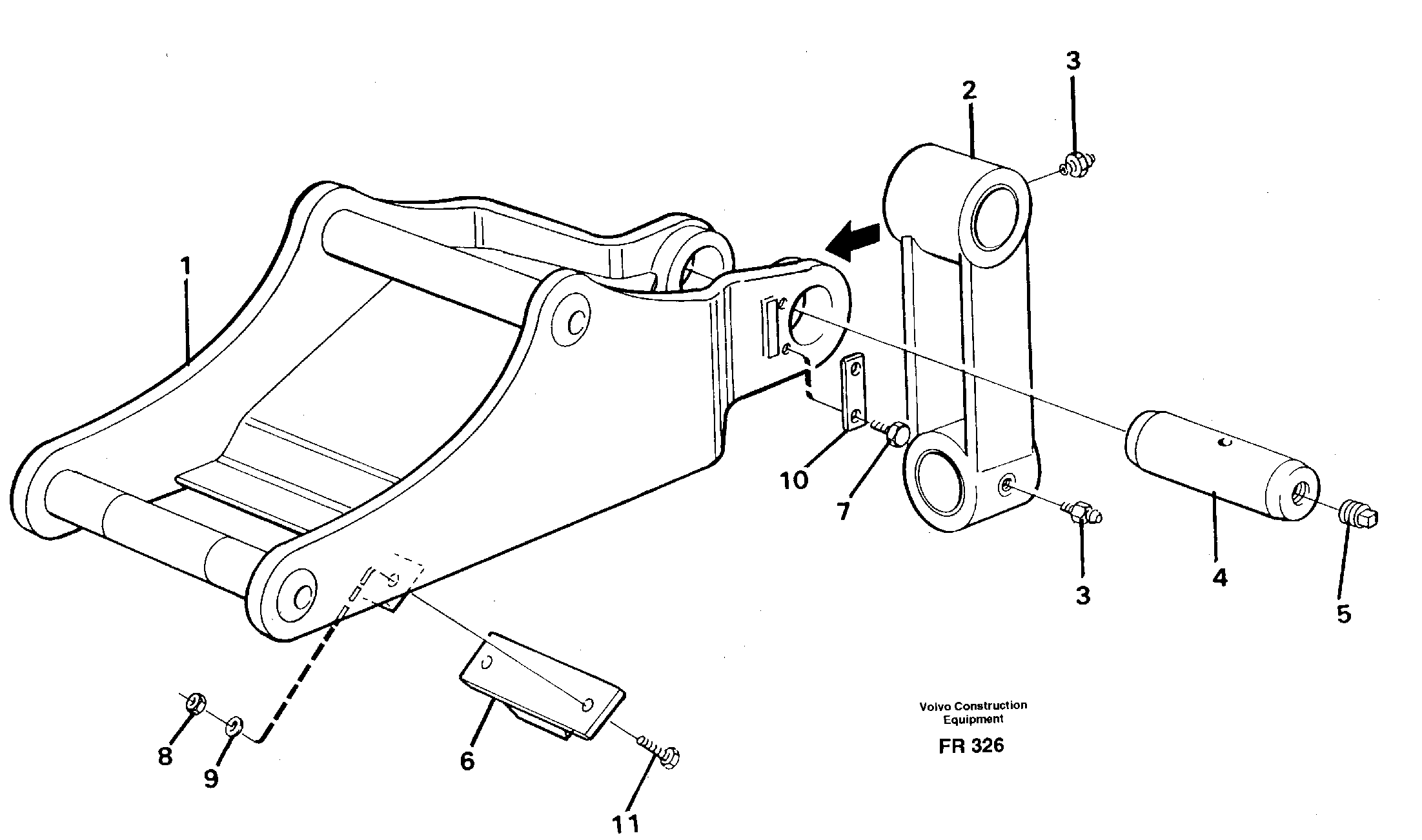 Схема запчастей Volvo EW130 - 60672 Clamshell rest EW130 ?KERMAN ?KERMAN EW130 SER NO - 447