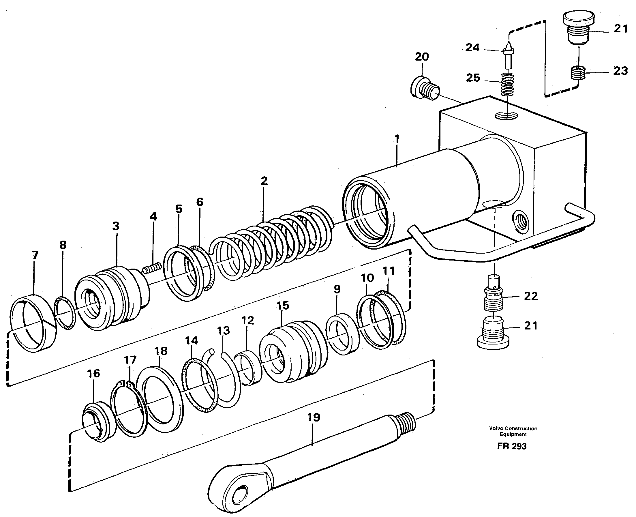 Схема запчастей Volvo EW130 - 6847 Hydraulic cylinder, quick attachment EW130 ?KERMAN ?KERMAN EW130 SER NO - 447