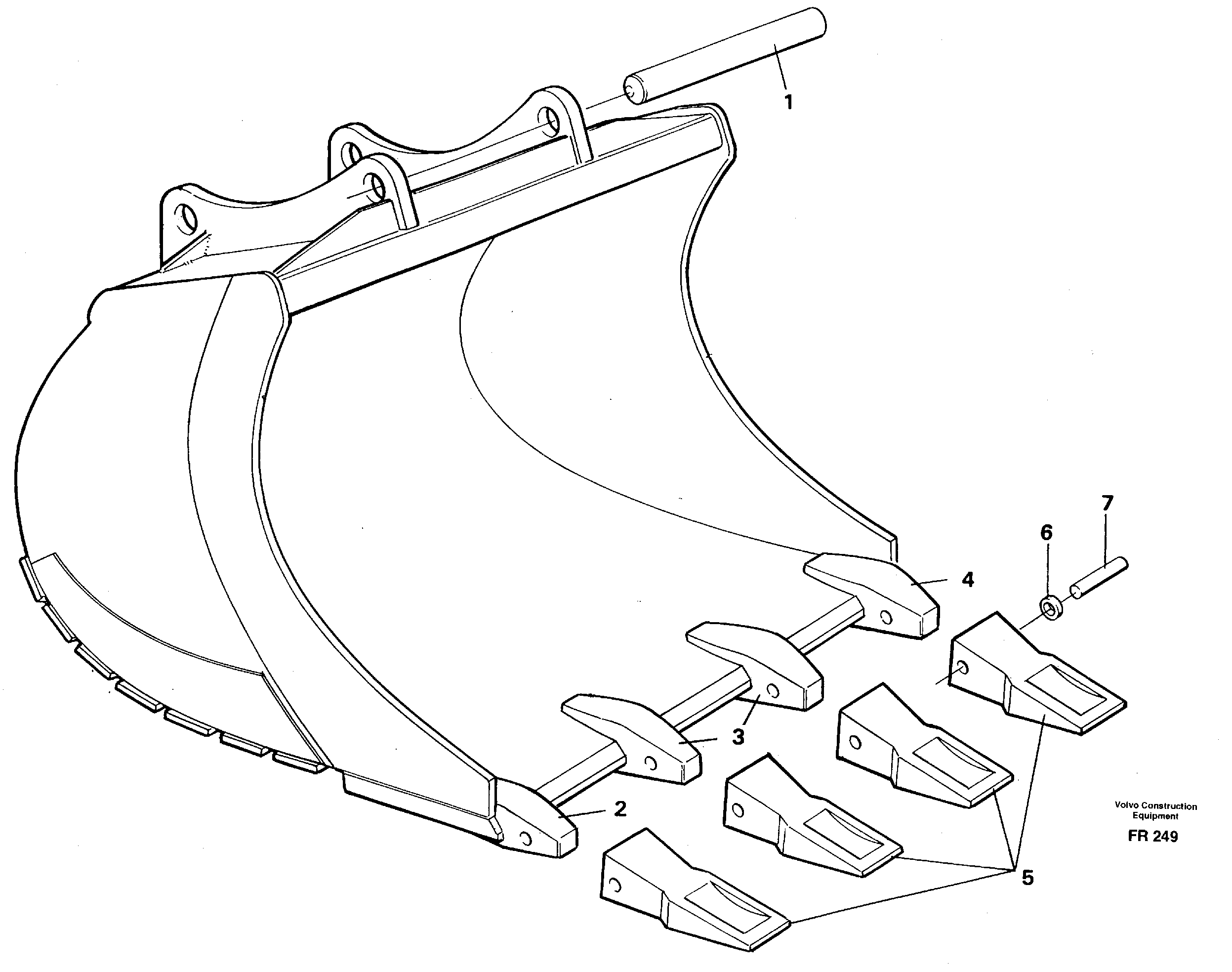 Схема запчастей Volvo EW130 - 12281 Buckets for Quickfit withplate cutting edges EW130 ?KERMAN ?KERMAN EW130 SER NO - 447