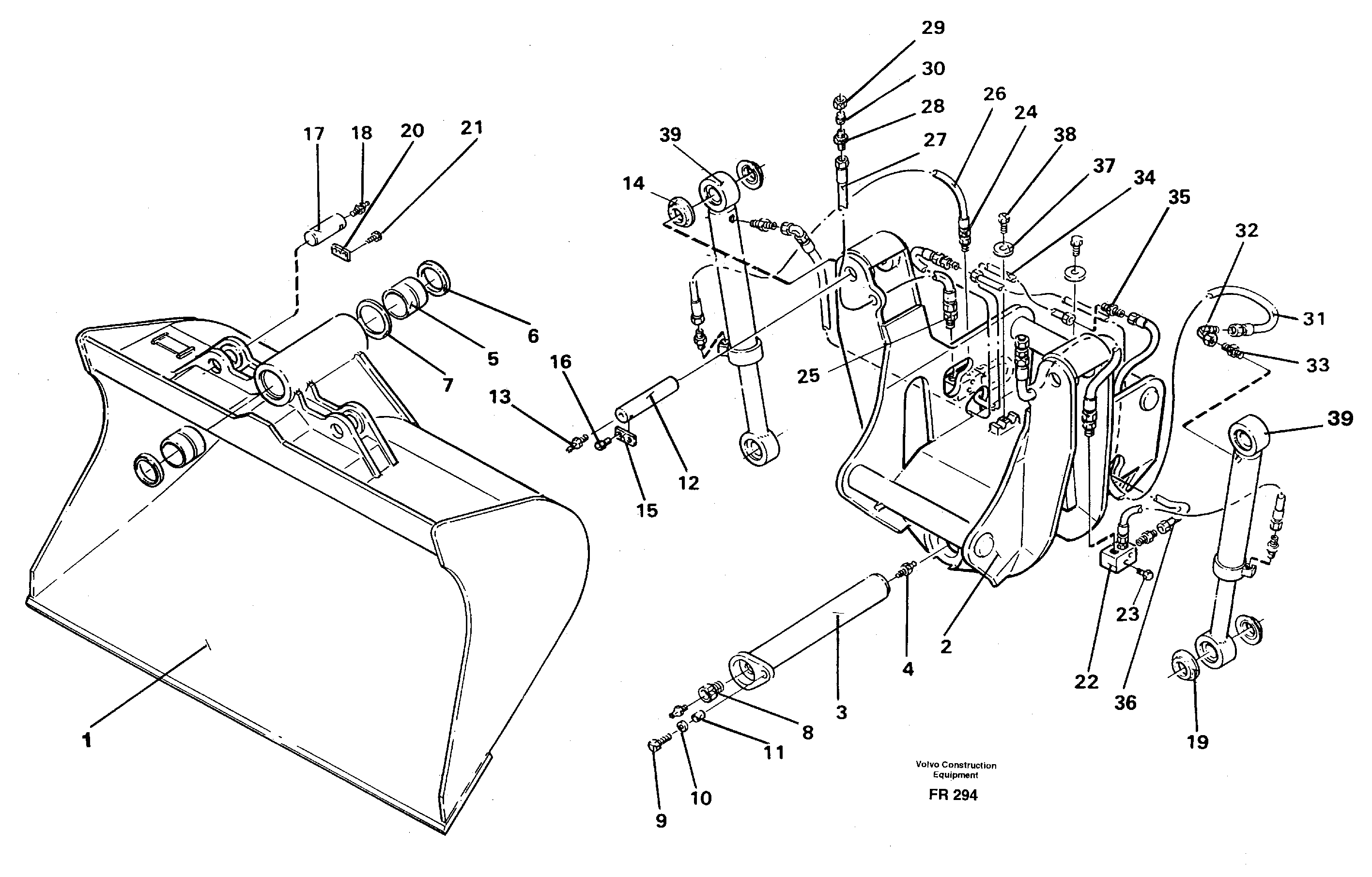 Схема запчастей Volvo EW130 - 31324 Articulated slope bucket EW130 ?KERMAN ?KERMAN EW130 SER NO - 447