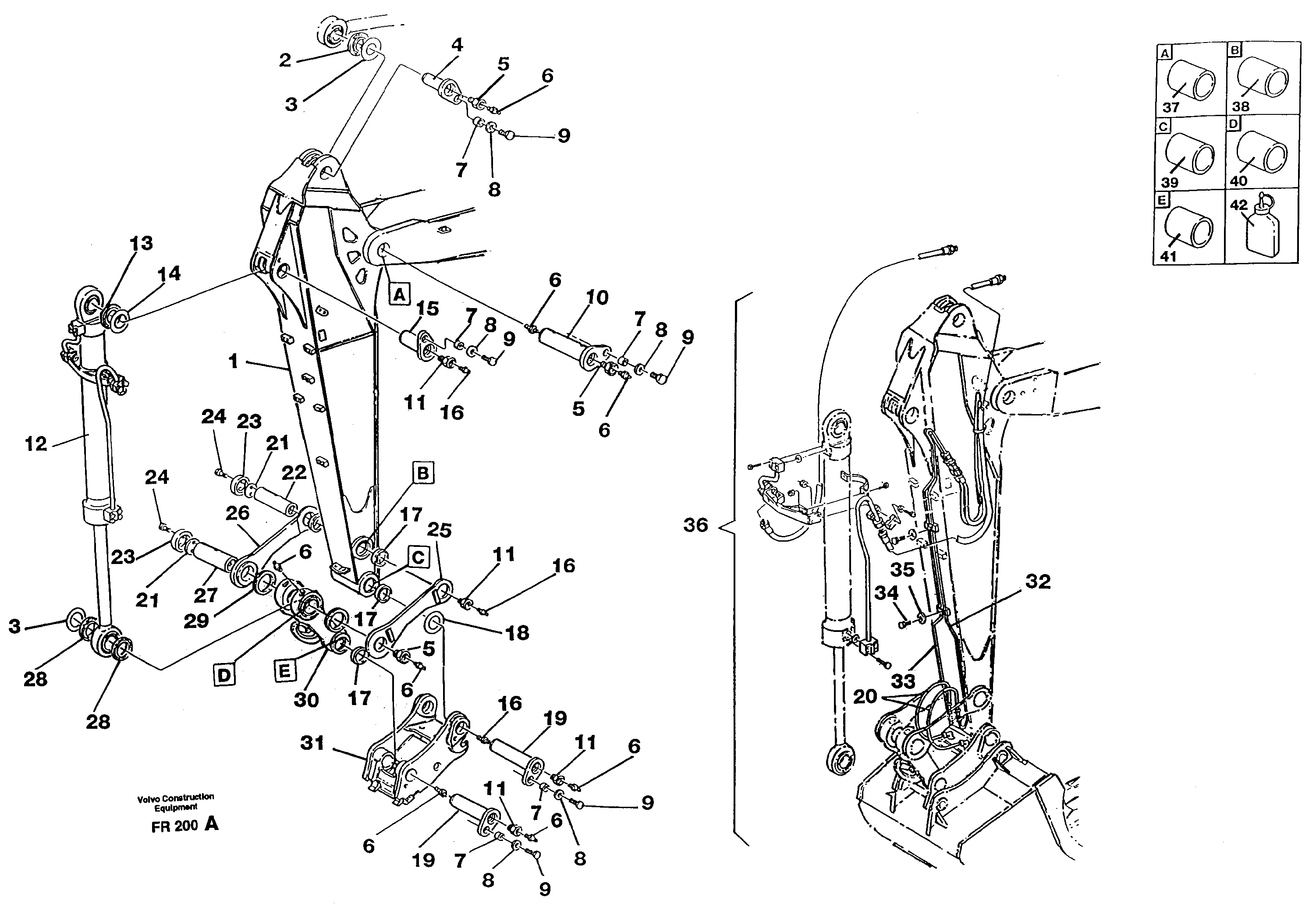 Схема запчастей Volvo EW130 - 25995 Dipper arm EW130 ?KERMAN ?KERMAN EW130 SER NO - 447