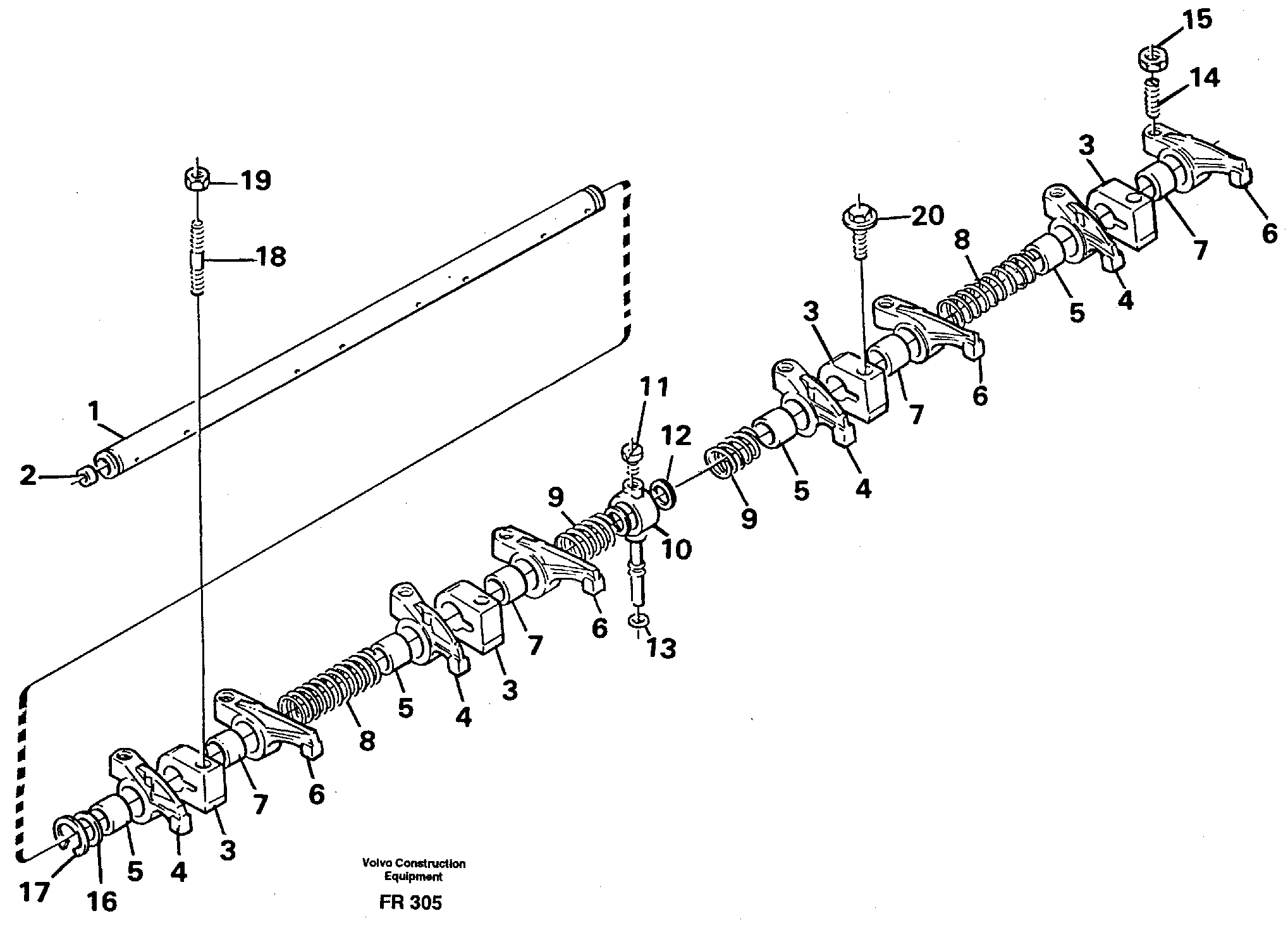 Схема запчастей Volvo EW130 - 17994 Valve mechanism EW130 ?KERMAN ?KERMAN EW130 SER NO - 447
