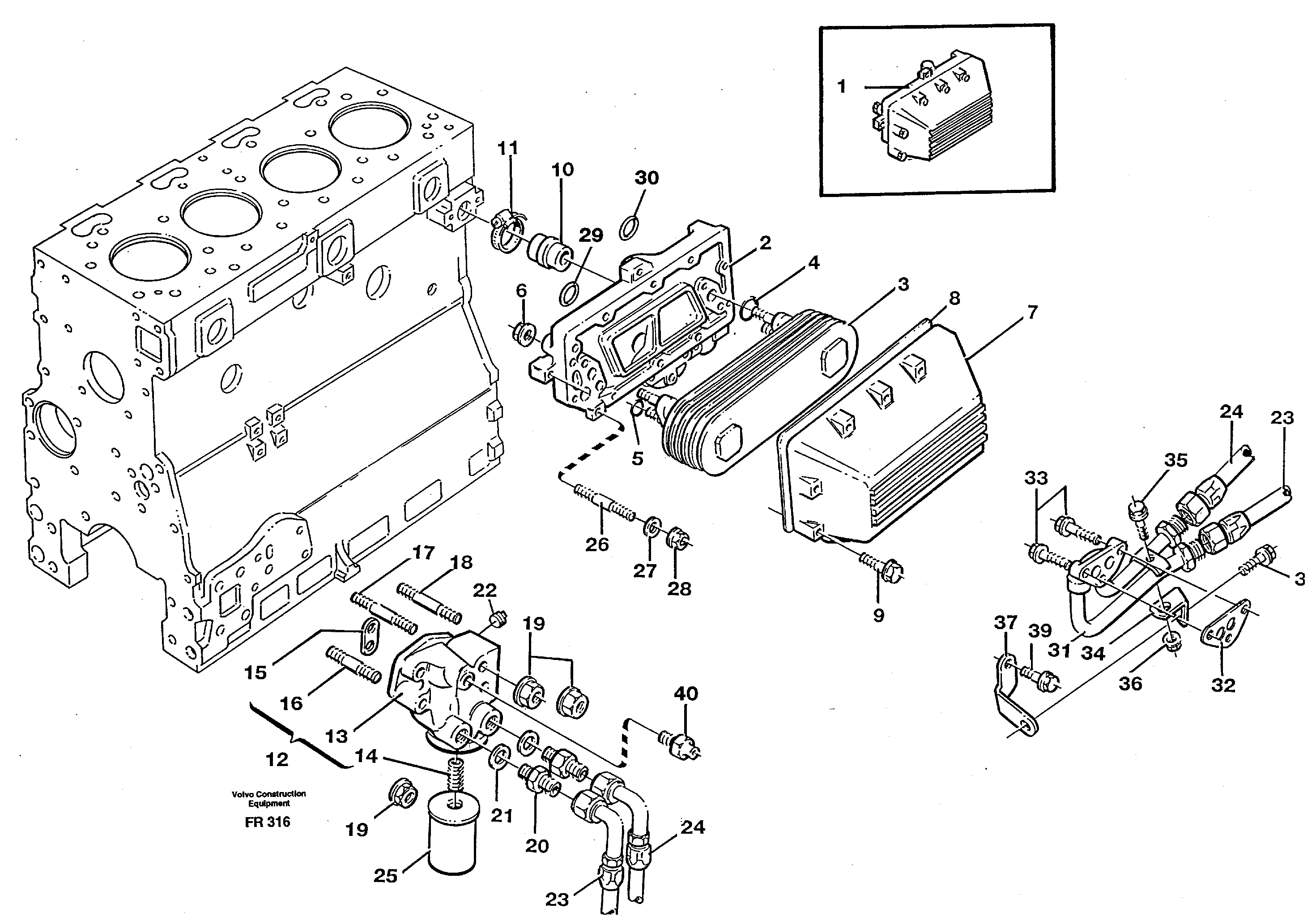 Схема запчастей Volvo EW130 - 82134 Масляный радиатор EW130 ?KERMAN ?KERMAN EW130 SER NO - 447