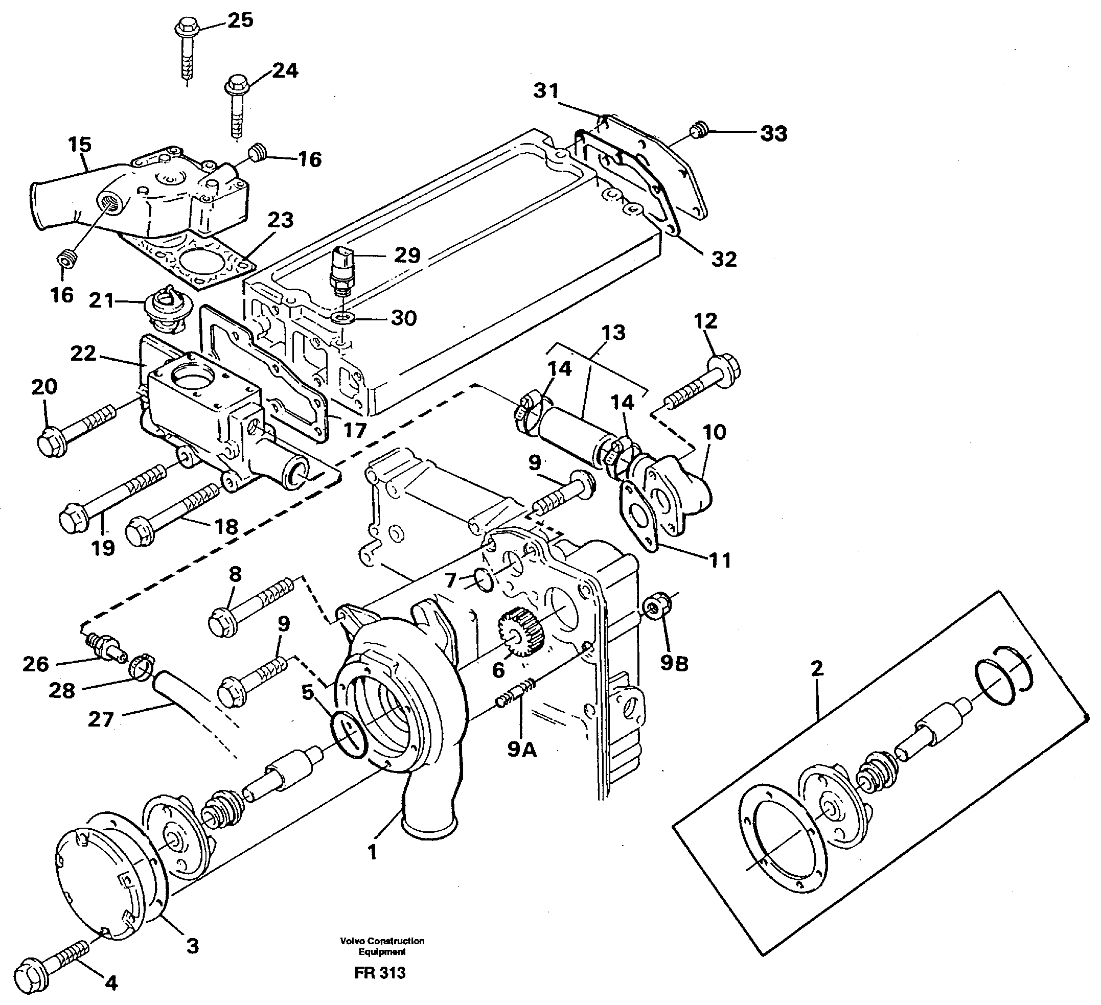 Схема запчастей Volvo EW130 - 89644 Водяной насос EW130 ?KERMAN ?KERMAN EW130 SER NO - 447