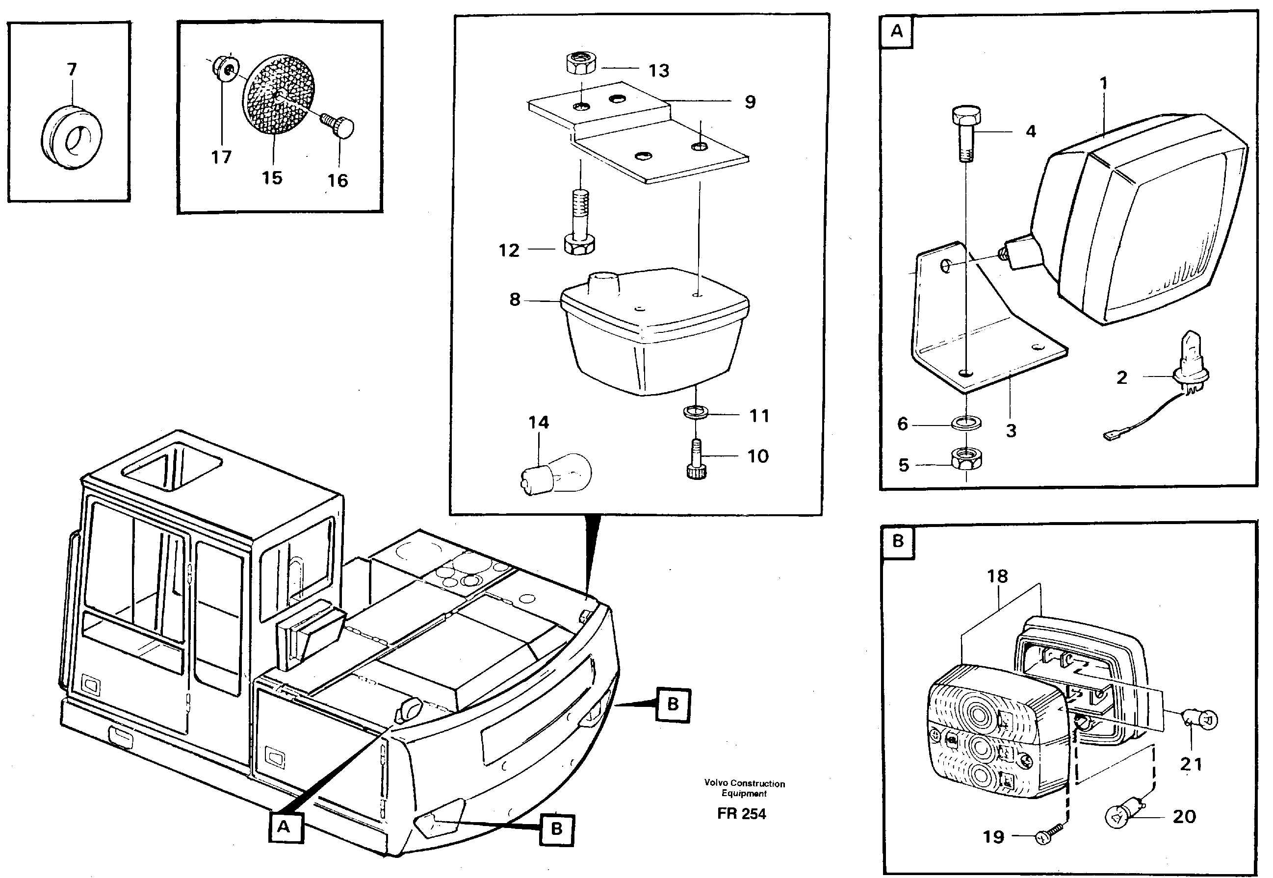 Схема запчастей Volvo EW130 - 3804 Lighting, rear EW130 ?KERMAN ?KERMAN EW130 SER NO - 447
