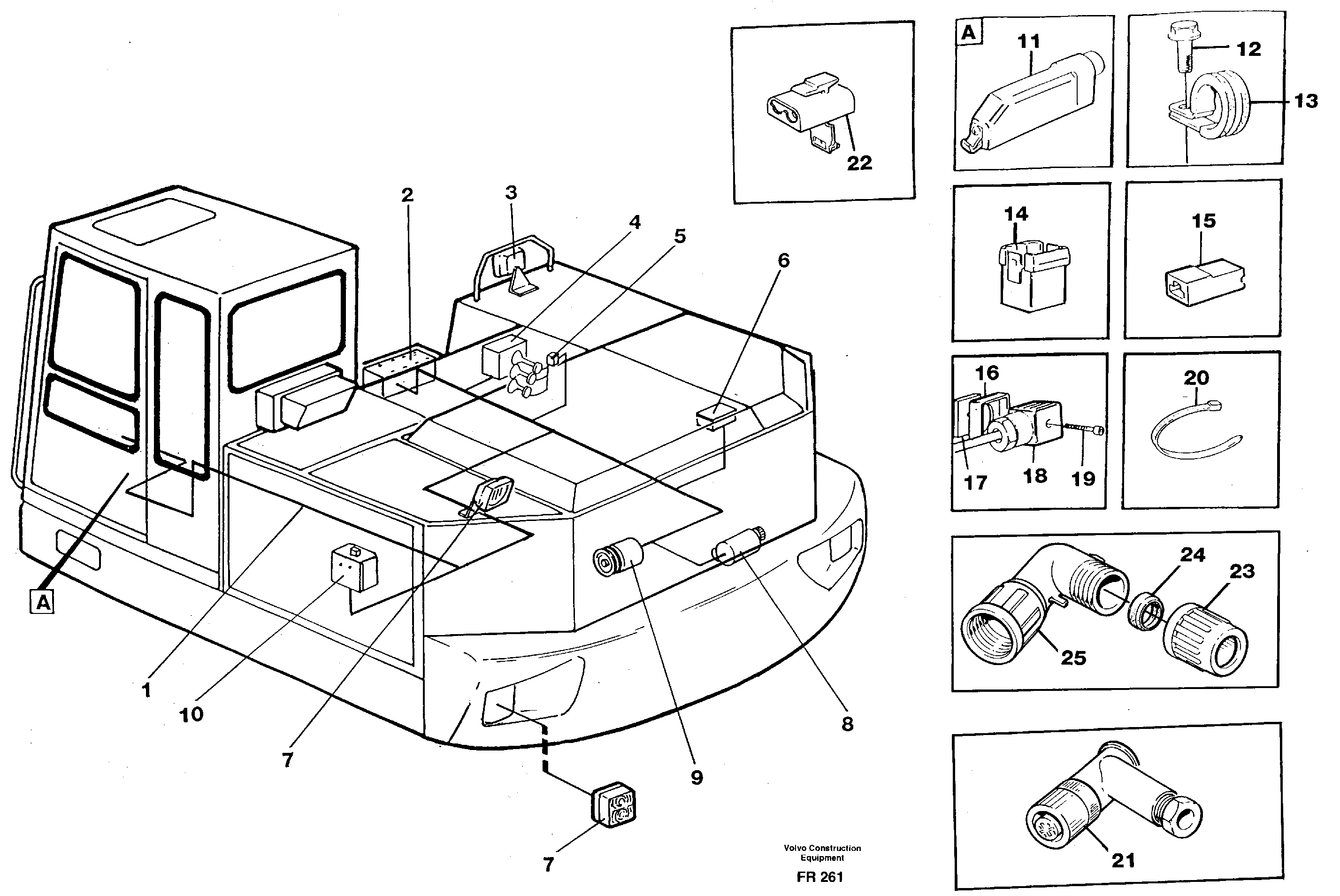 Схема запчастей Volvo EW130 - 48997 Cable harness, upper section EW130 ?KERMAN ?KERMAN EW130 SER NO - 447