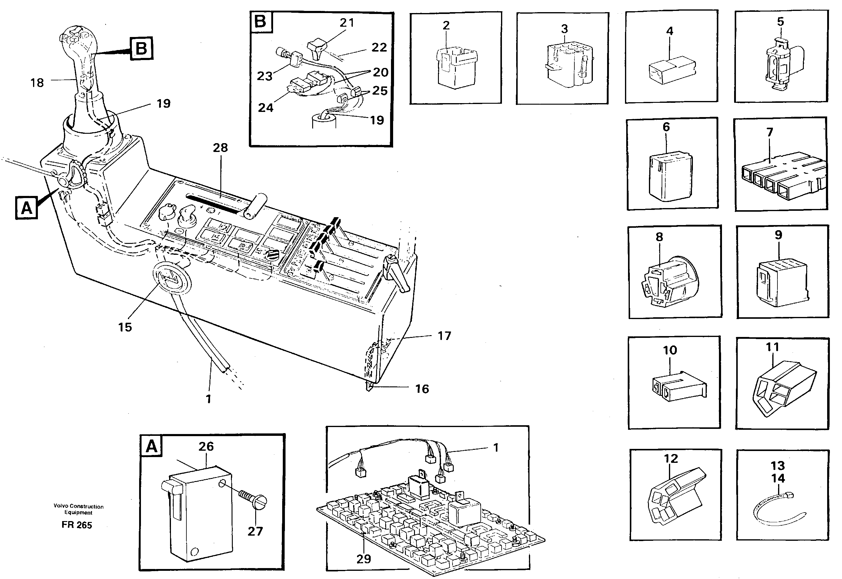 Схема запчастей Volvo EW130 - 48998 Cable harness, side panel, left EW130 ?KERMAN ?KERMAN EW130 SER NO - 447