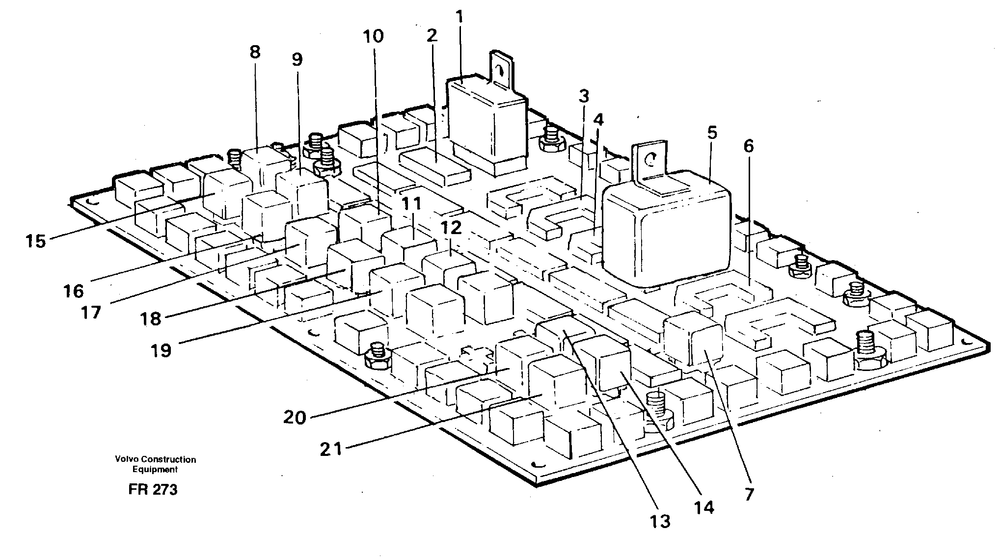 Схема запчастей Volvo EW130 - 103718 Electrical distribution unit, relays EW130 ?KERMAN ?KERMAN EW130 SER NO - 447