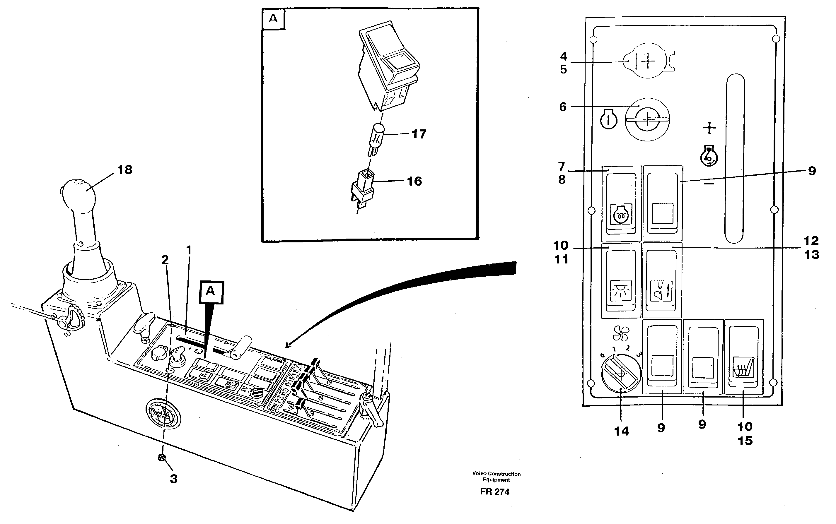 Схема запчастей Volvo EW130 - 104789 Engine control panel EW130 ?KERMAN ?KERMAN EW130 SER NO - 447
