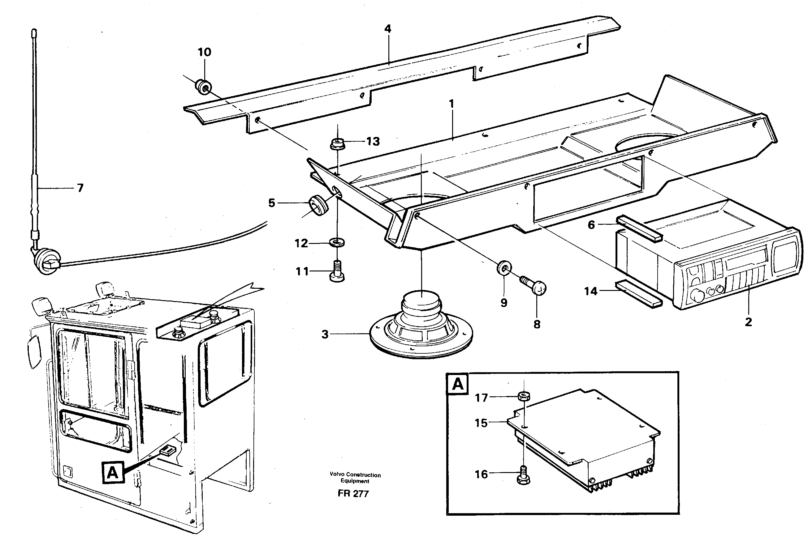 Схема запчастей Volvo EW130 - 11948 Radio installation, converter EW130 ?KERMAN ?KERMAN EW130 SER NO - 447