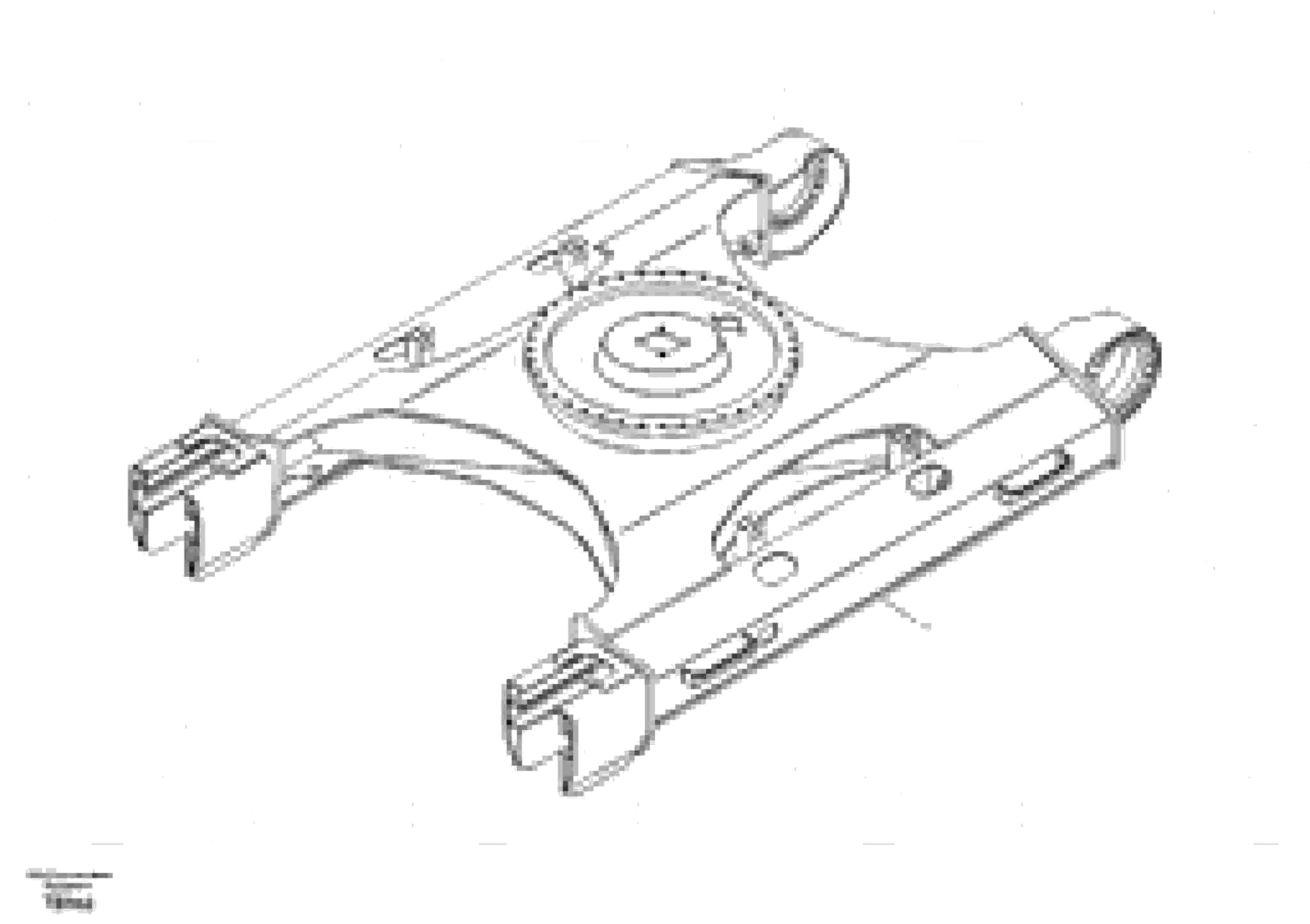 Схема запчастей Volvo EC140B - 17407 Рама экскаватора (ходовой части, шасси) EC140B