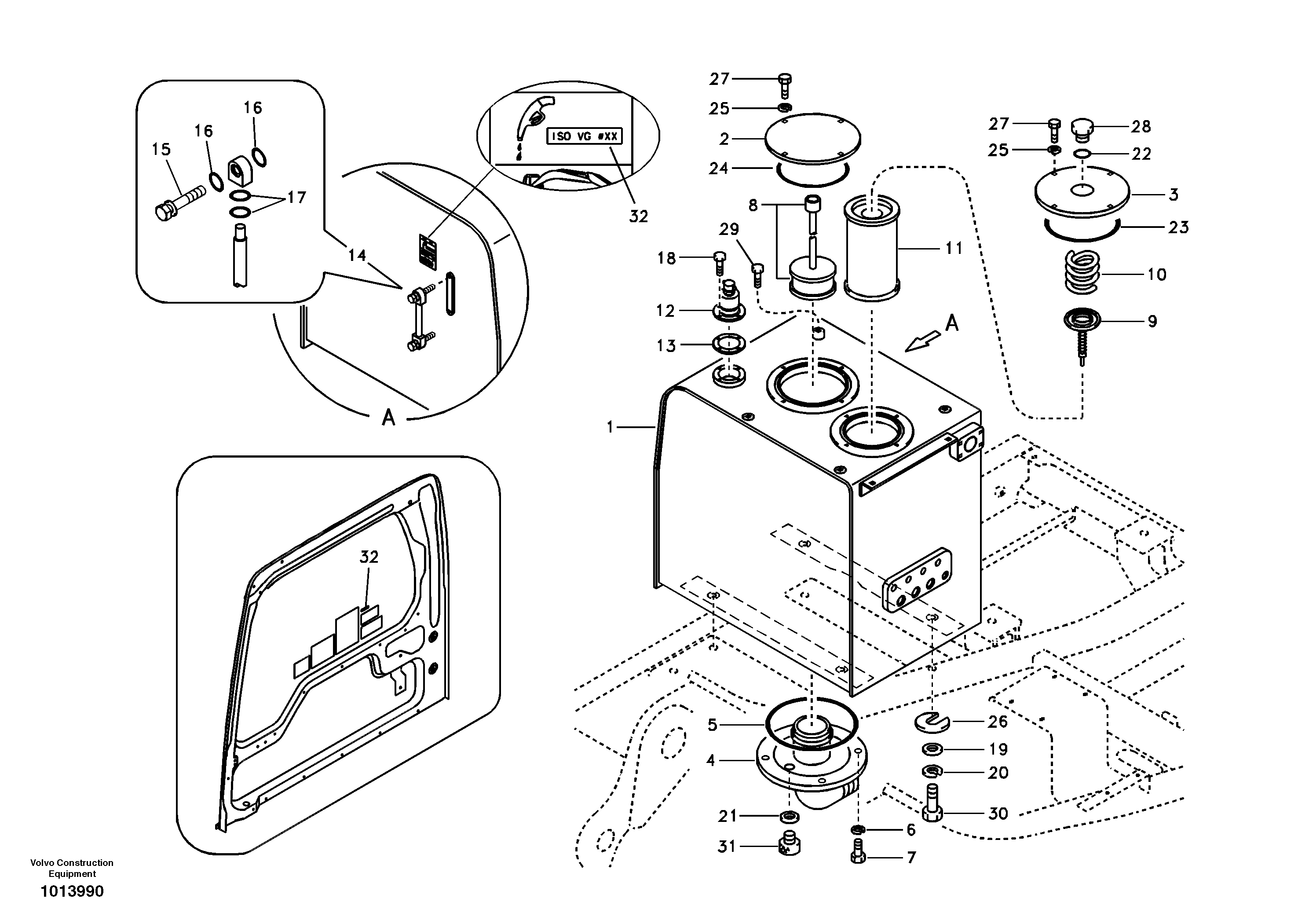 Схема запчастей Volvo EC140B - 81145 Гидробак EC140B