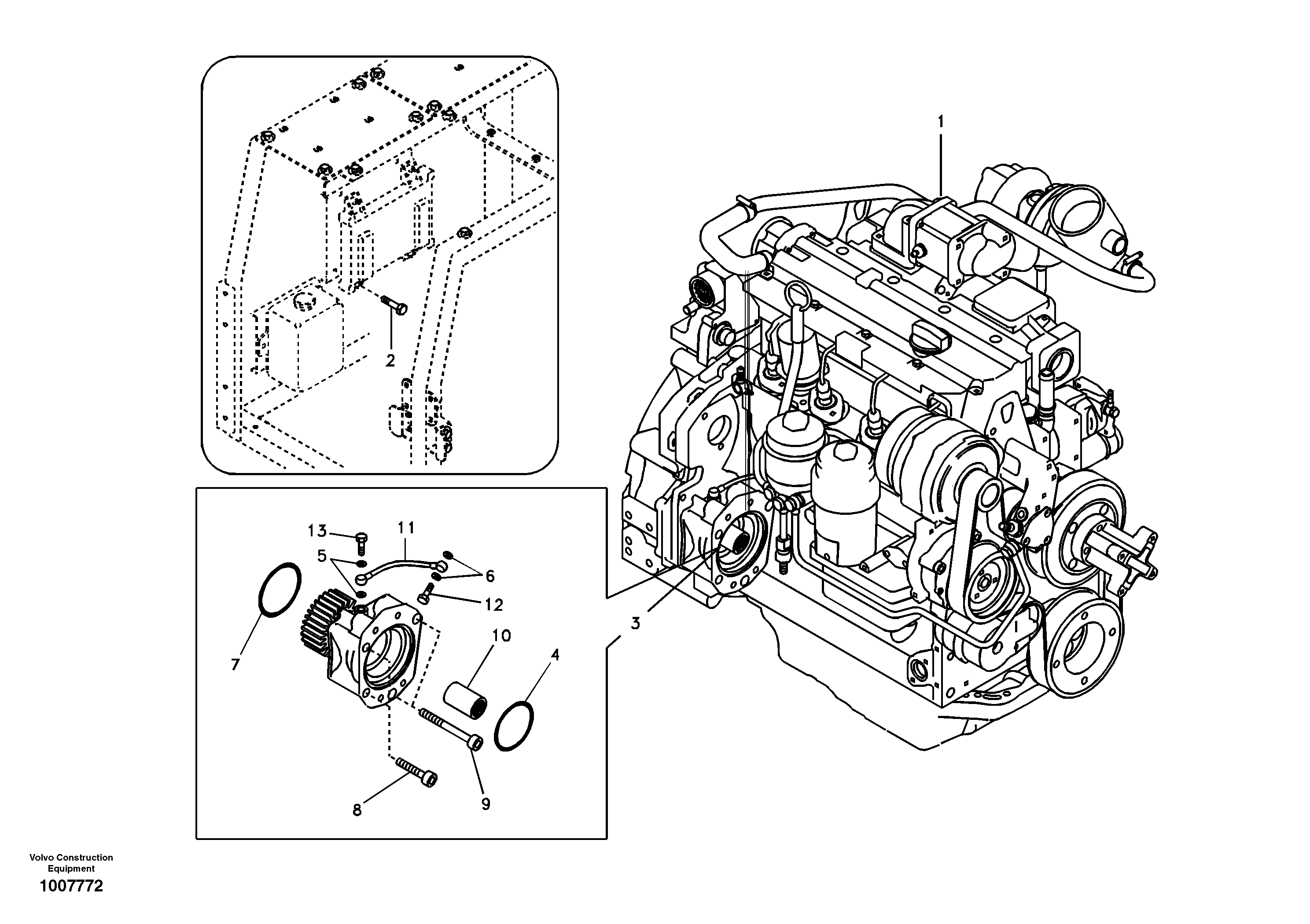 Схема запчастей Volvo EC140B - 43420 Двигатель в сборе EC140B