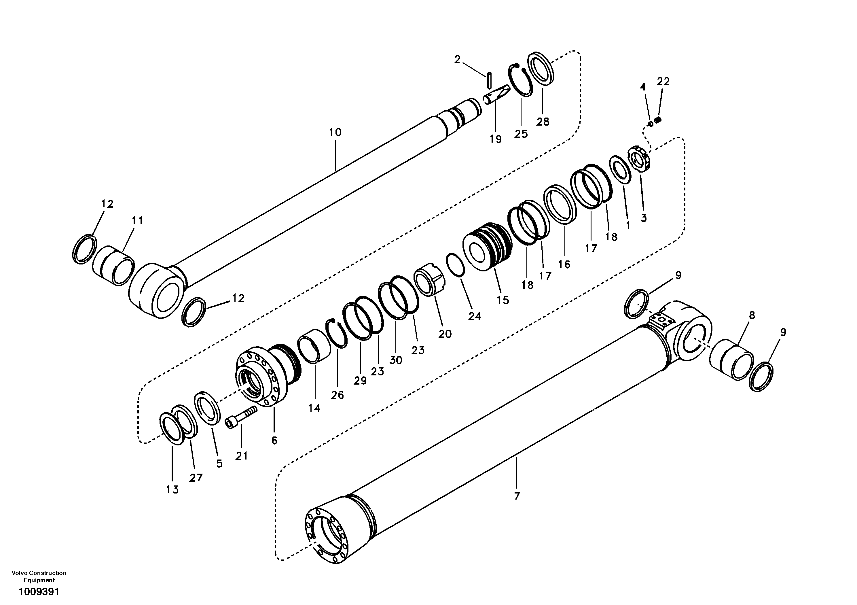 Схема запчастей Volvo EC140B - 106430 Dipper arm cylinder EC140B