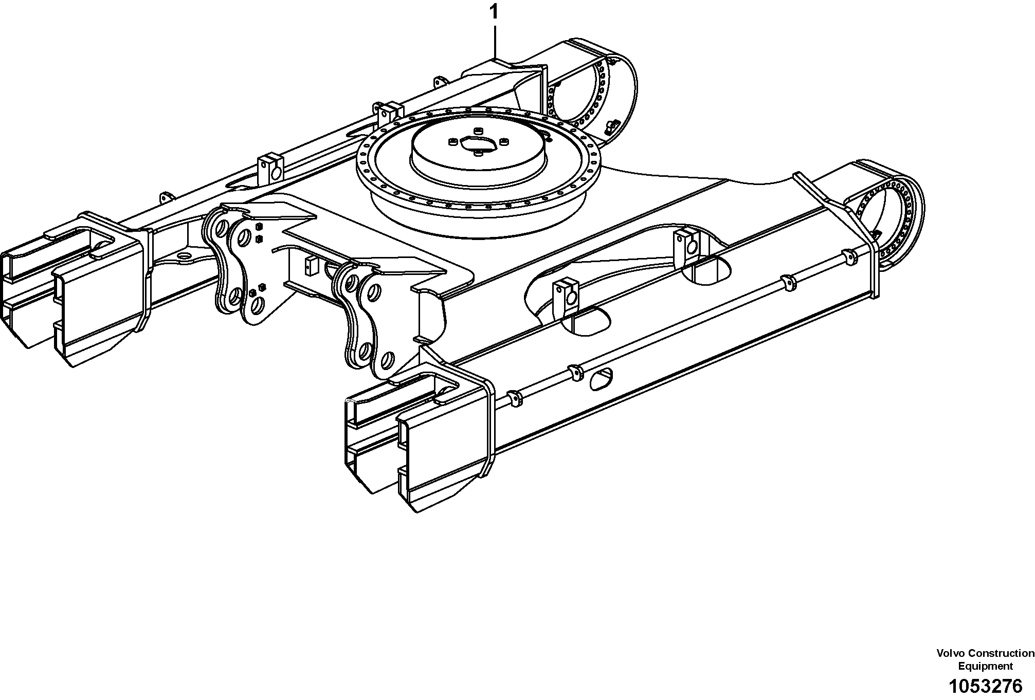 Схема запчастей Volvo EC140B - 100479 Рама экскаватора (ходовой части, шасси) EC140B PRIME S/N 15001-