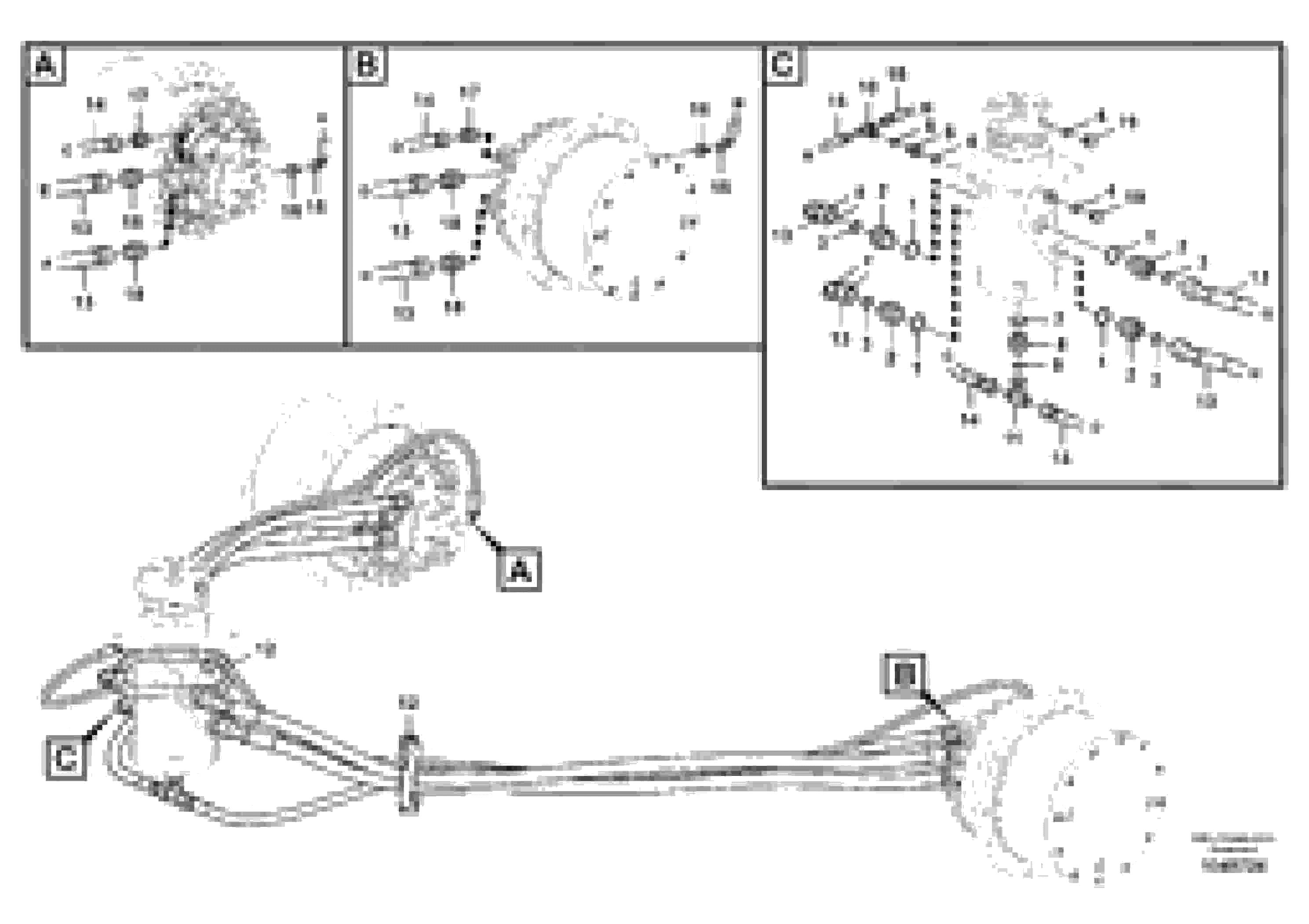 Схема запчастей Volvo EC140B - 93584 Turning joint line, turning joint to travel motor EC140B PRIME S/N 15001-