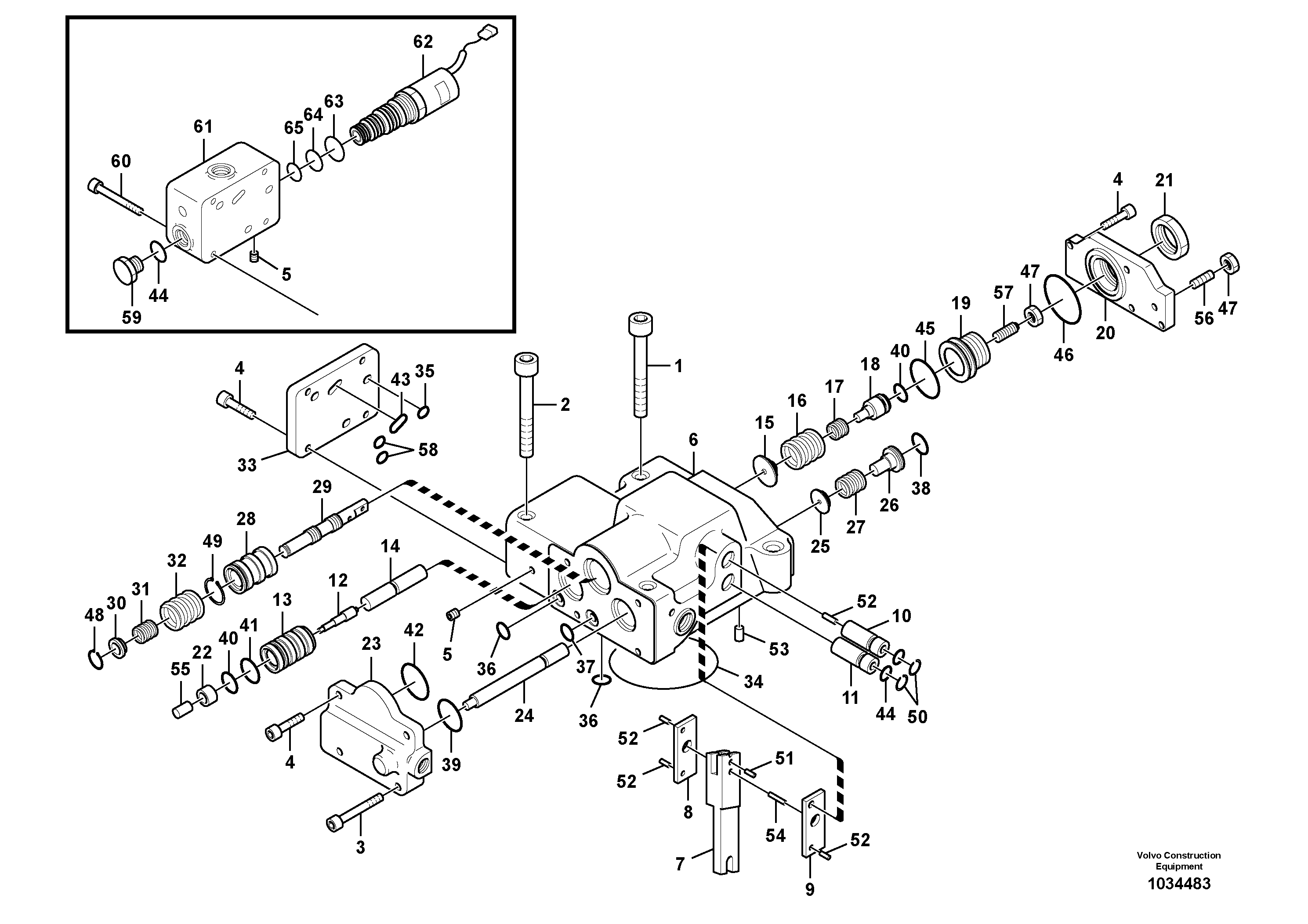 Схема запчастей Volvo EC140B - 90529 Regulator, hydraulic pump EC140B PRIME S/N 15001-