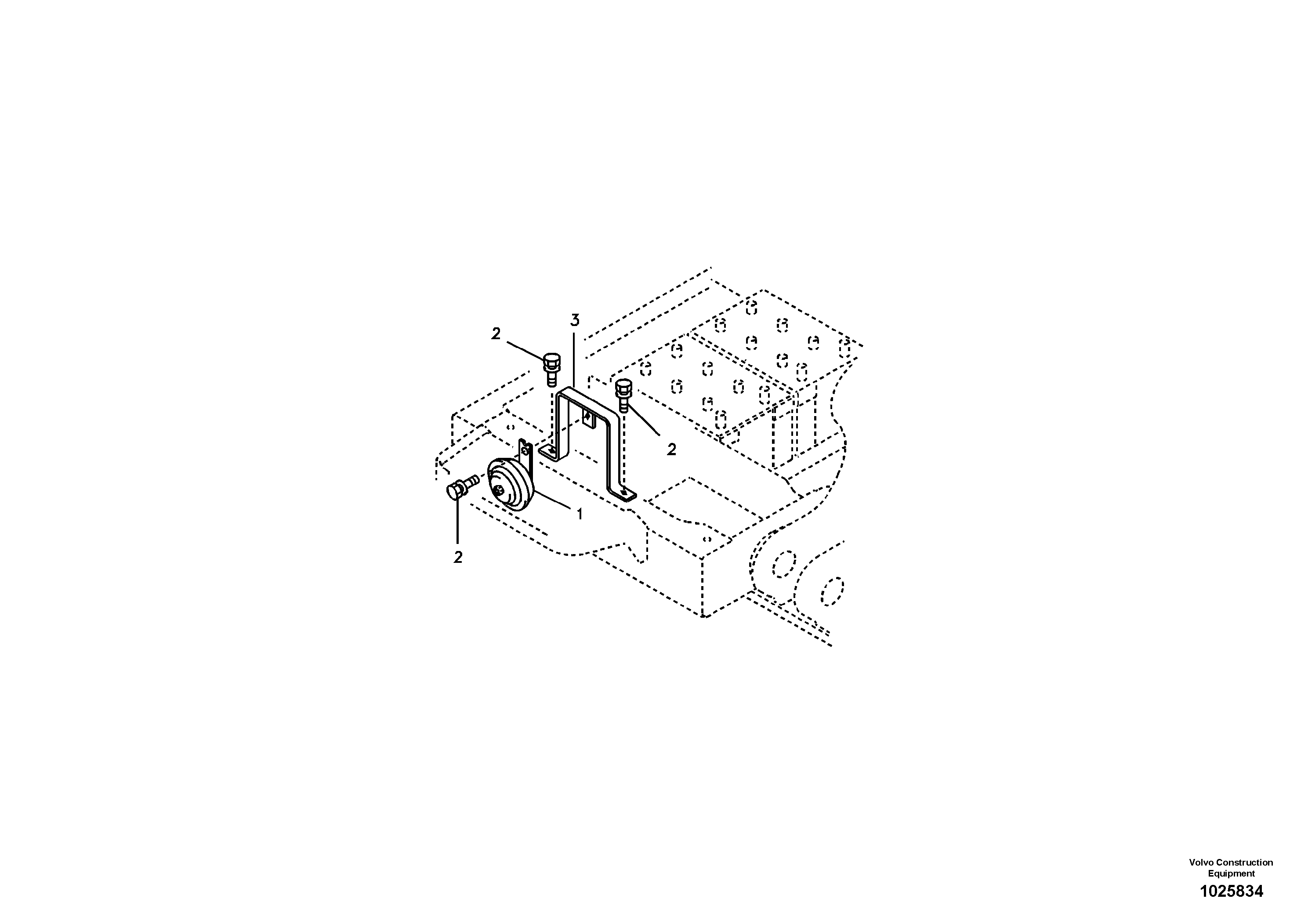 Схема запчастей Volvo EC140B - 87810 Horn EC140B PRIME S/N 15001-