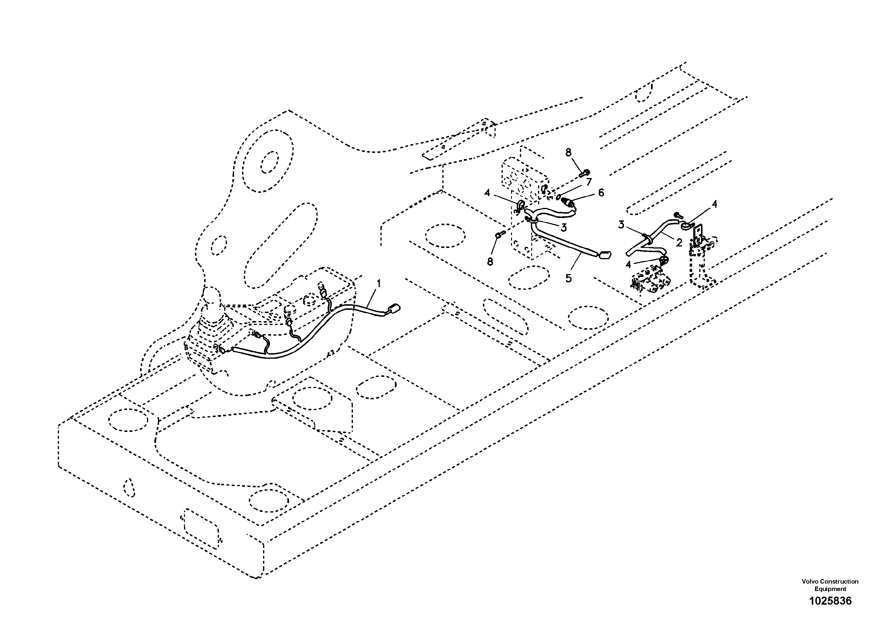 Схема запчастей Volvo EC140B - 95341 Cable and wire harness for clamshell bucket EC140B PRIME S/N 15001-