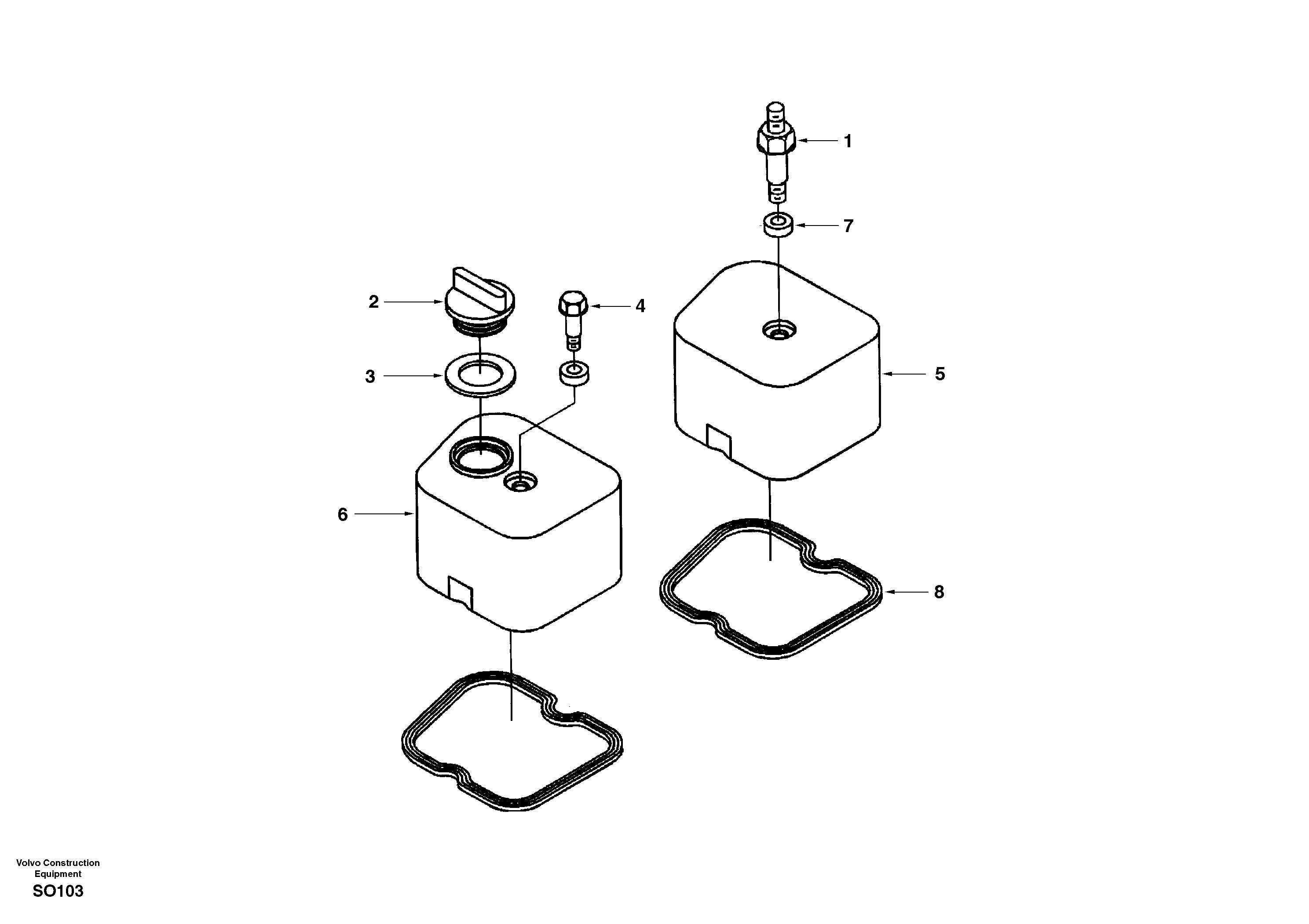 Схема запчастей Volvo EC150 - 24934 Крышка клапанная (головки цилиндров) EC150