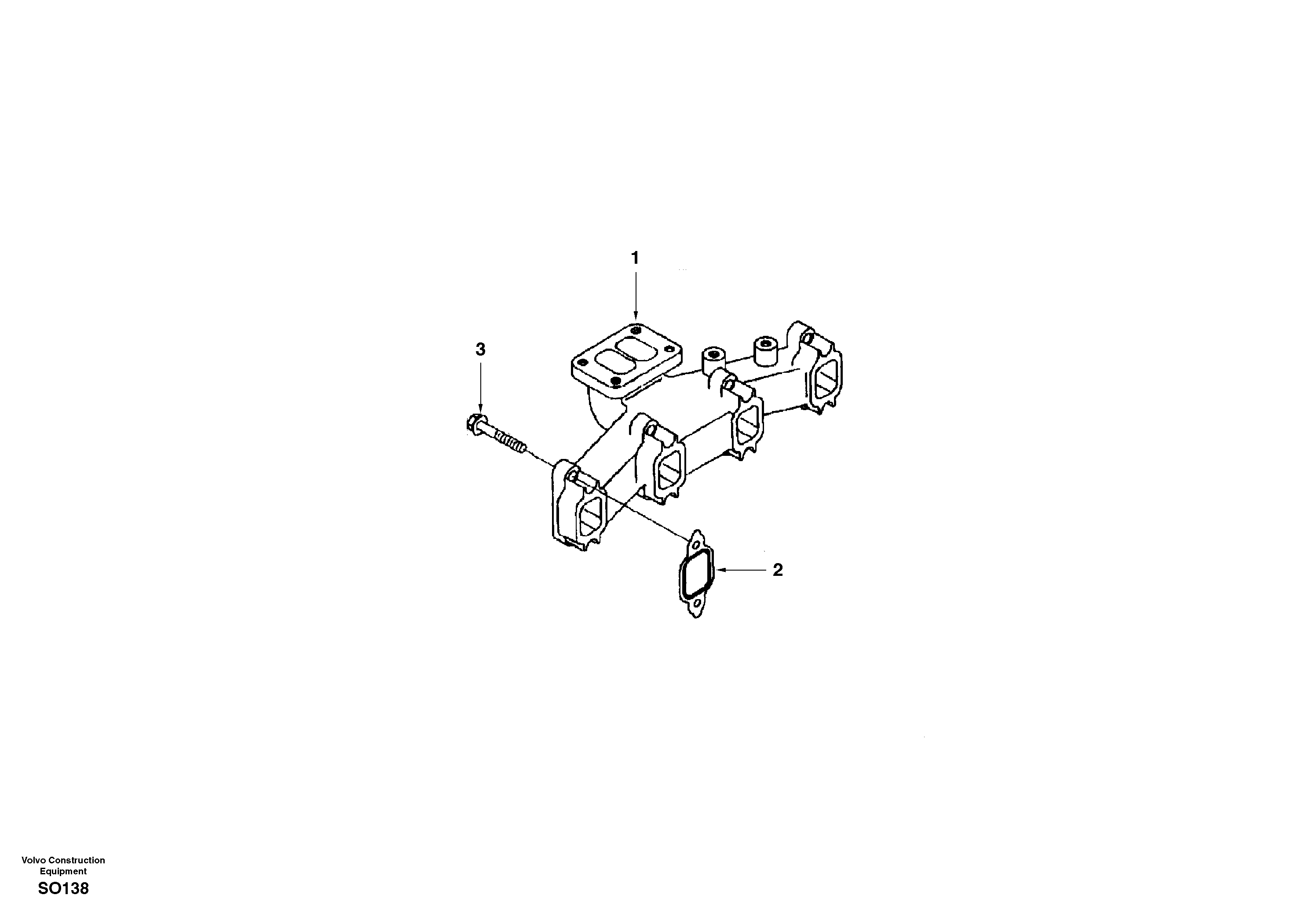 Схема запчастей Volvo EC150 - 27712 Коллектор (труба) выпускной EC150