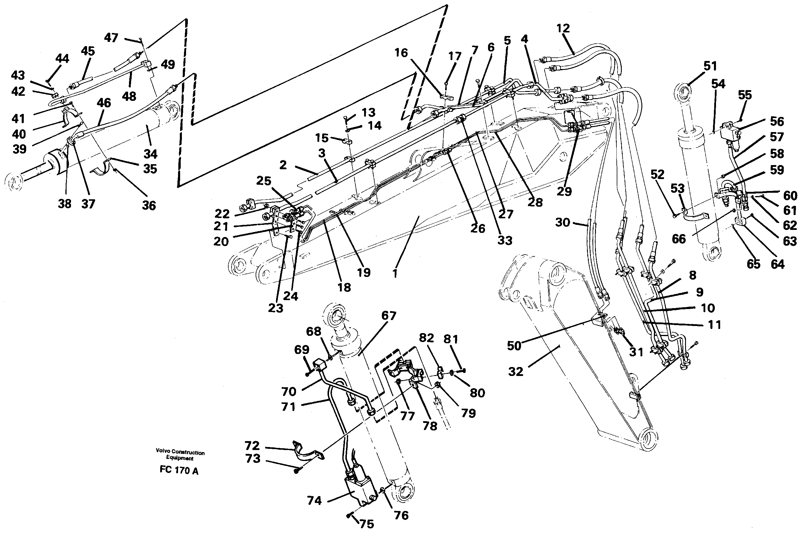 Схема запчастей Volvo EC150 - 35753 Hydraulic equipment, adjustable boom EC150 ?KERMAN ?KERMAN EC150 SER NO - 129