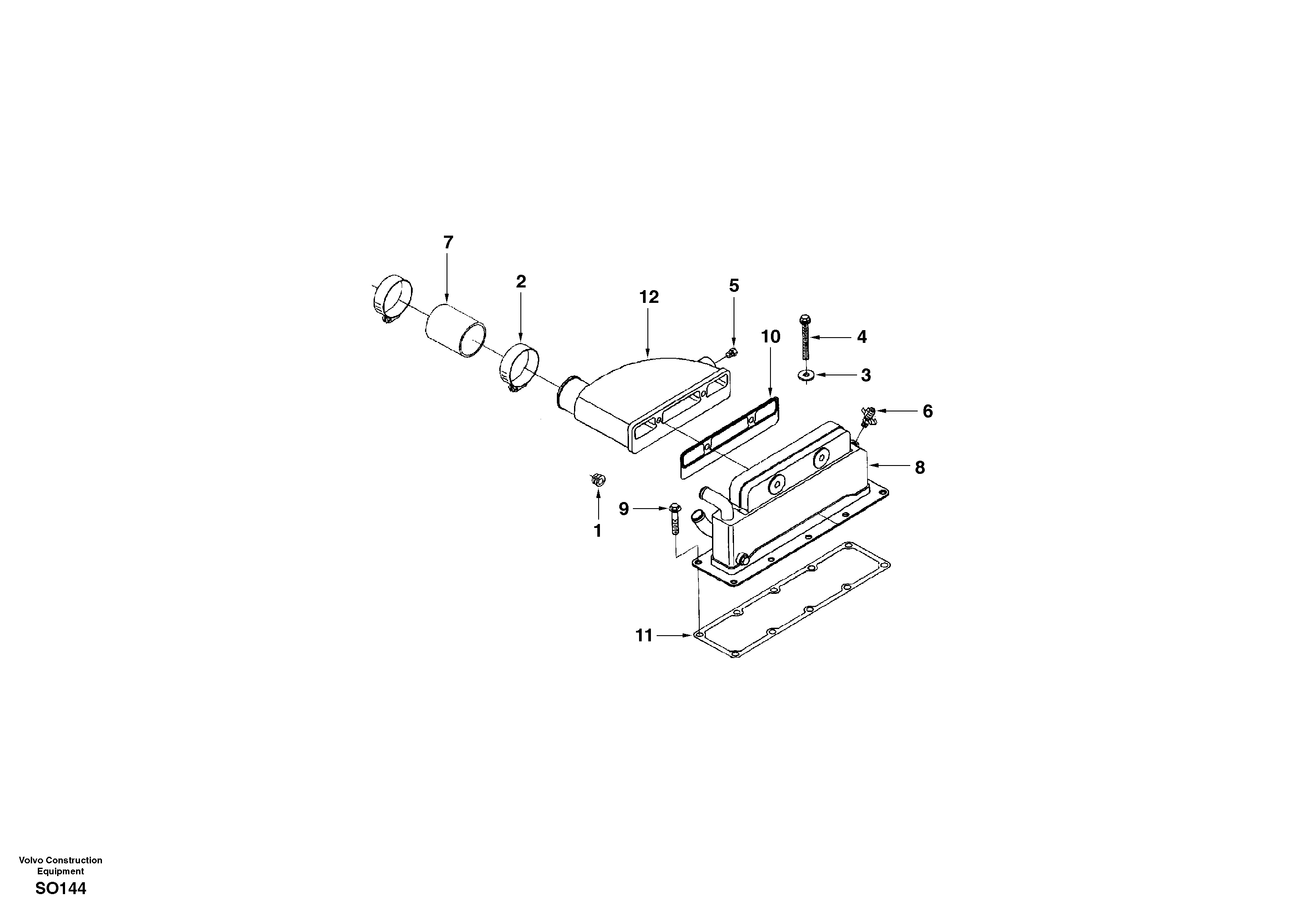 Схема запчастей Volvo EC150 - 64165 Intercooler EC150