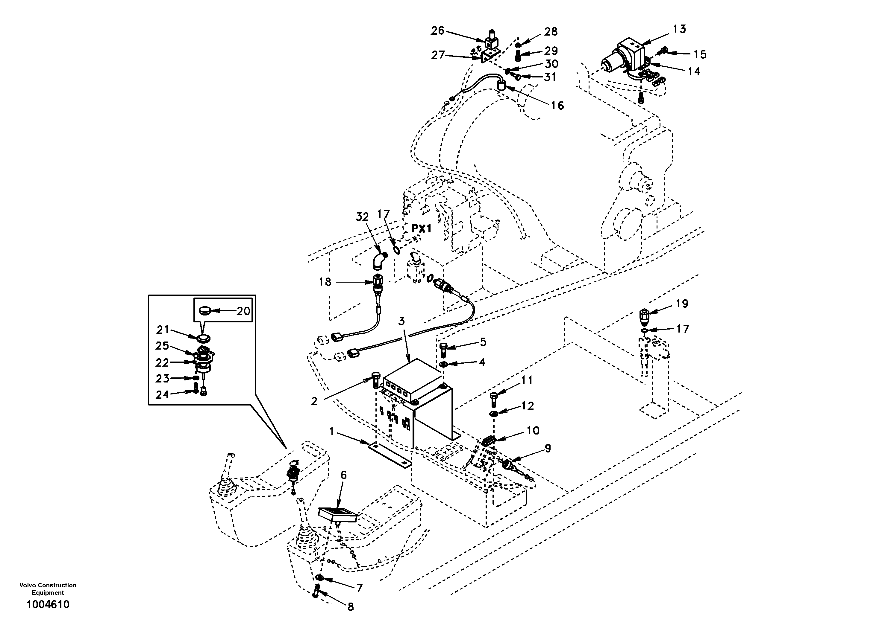 Схема запчастей Volvo EC150 - 101590 Automatic Speed control EC150