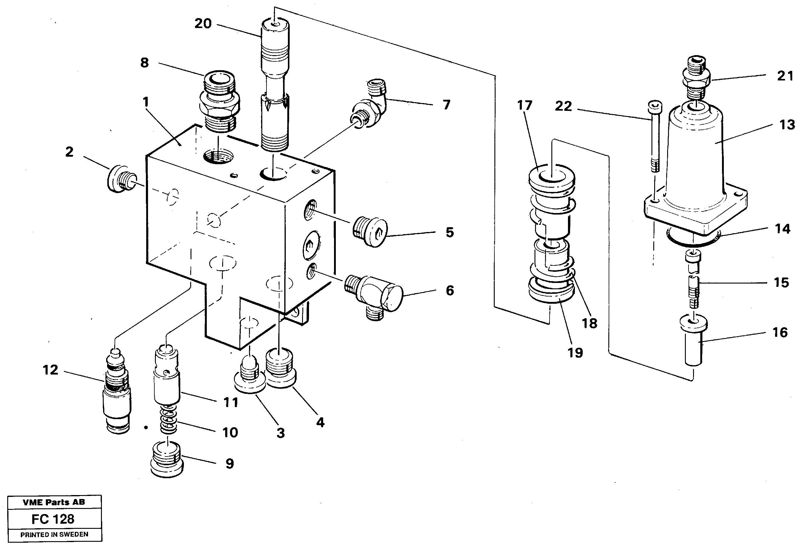 Схема запчастей Volvo EC150 - 35761 Hose rupture valve, boom cylinder EC150 ?KERMAN ?KERMAN EC150 SER NO - 129