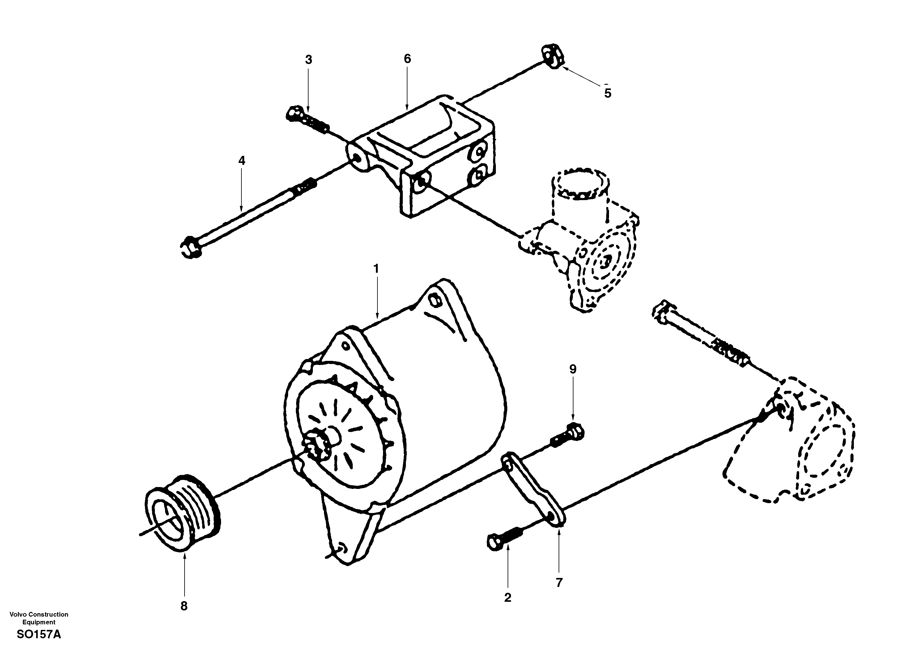 Схема запчастей Volvo EC150 - 51131 Alternator with assembling details EC150