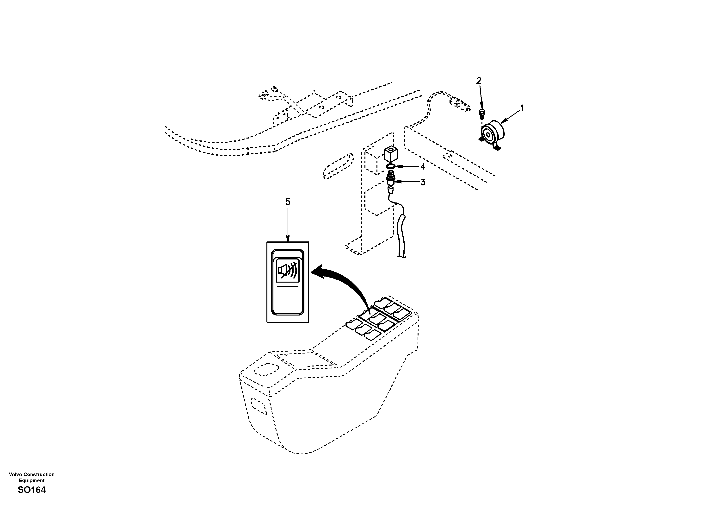 Схема запчастей Volvo EC150 - 29342 Back-up warning unit EC150