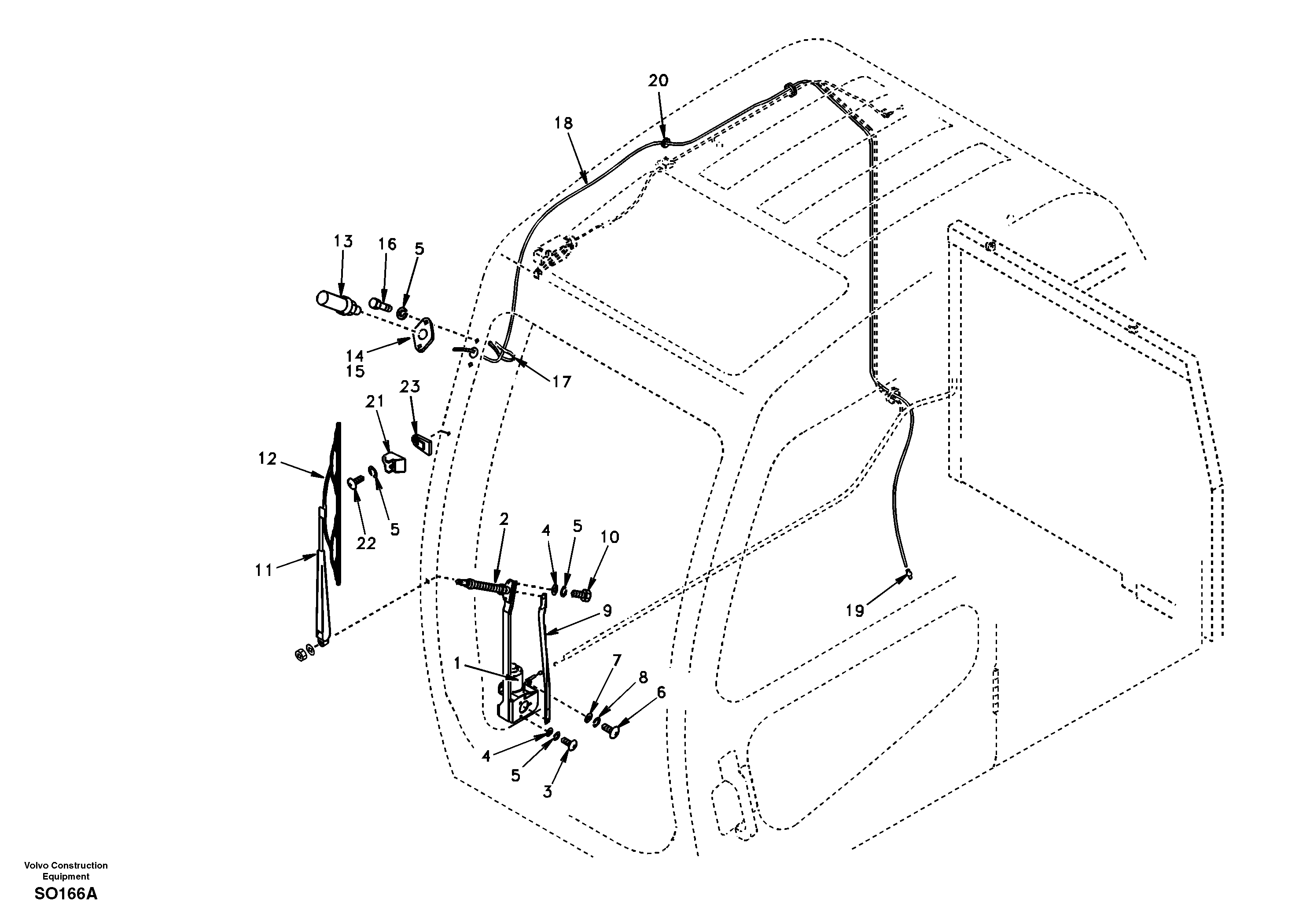 Схема запчастей Volvo EC150 - 31697 Стеклоочиститель лобового стекла (ветрового) EC150
