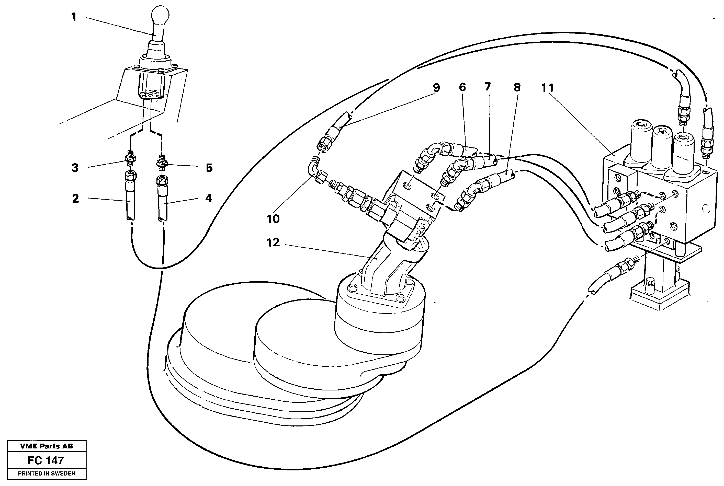 Схема запчастей Volvo EC150 - 35769 Servo hydraulics, slewing EC150 ?KERMAN ?KERMAN EC150 SER NO - 129