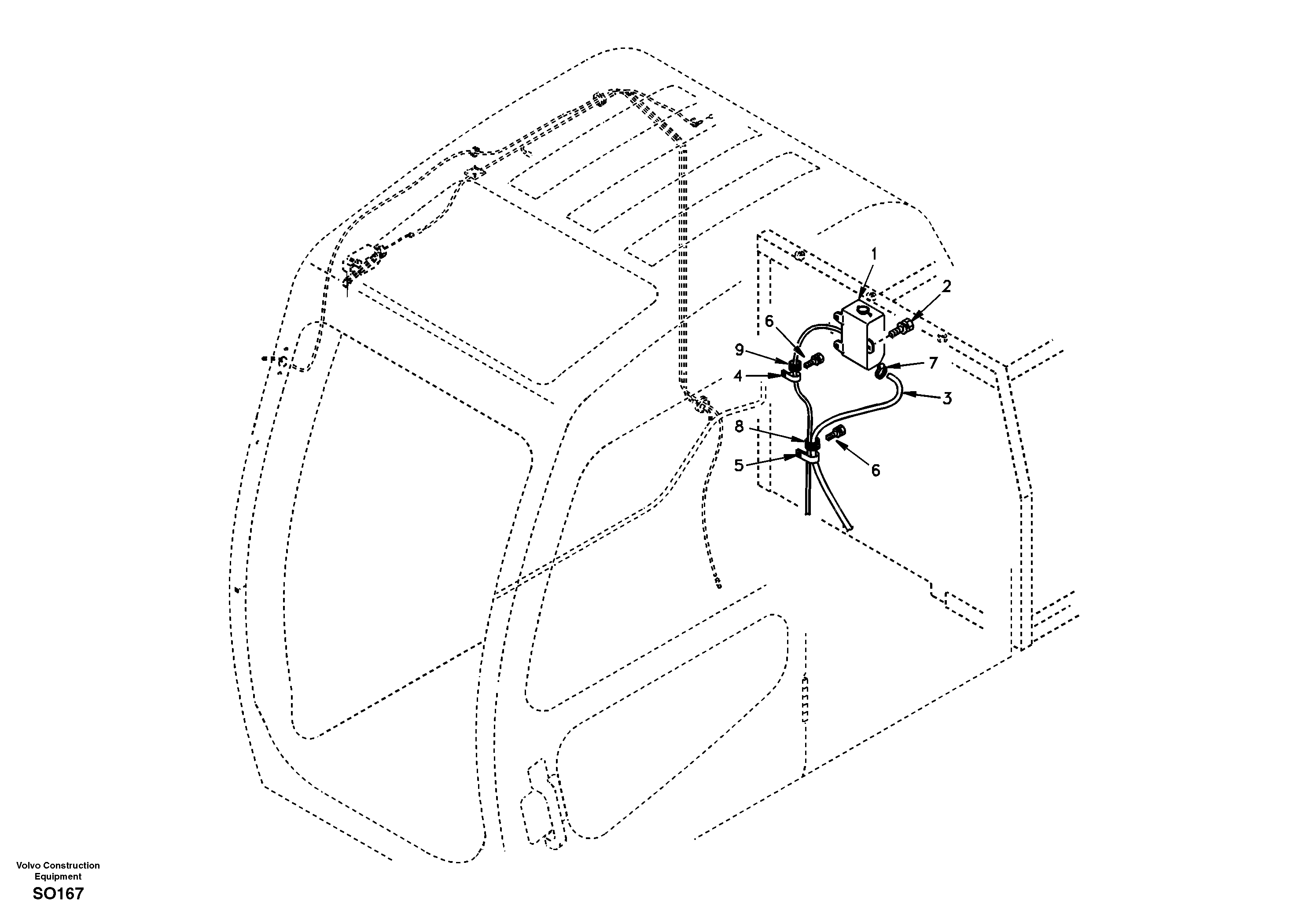 Схема запчастей Volvo EC150 - 55749 Шайба лобового стекла (ветрового) EC150