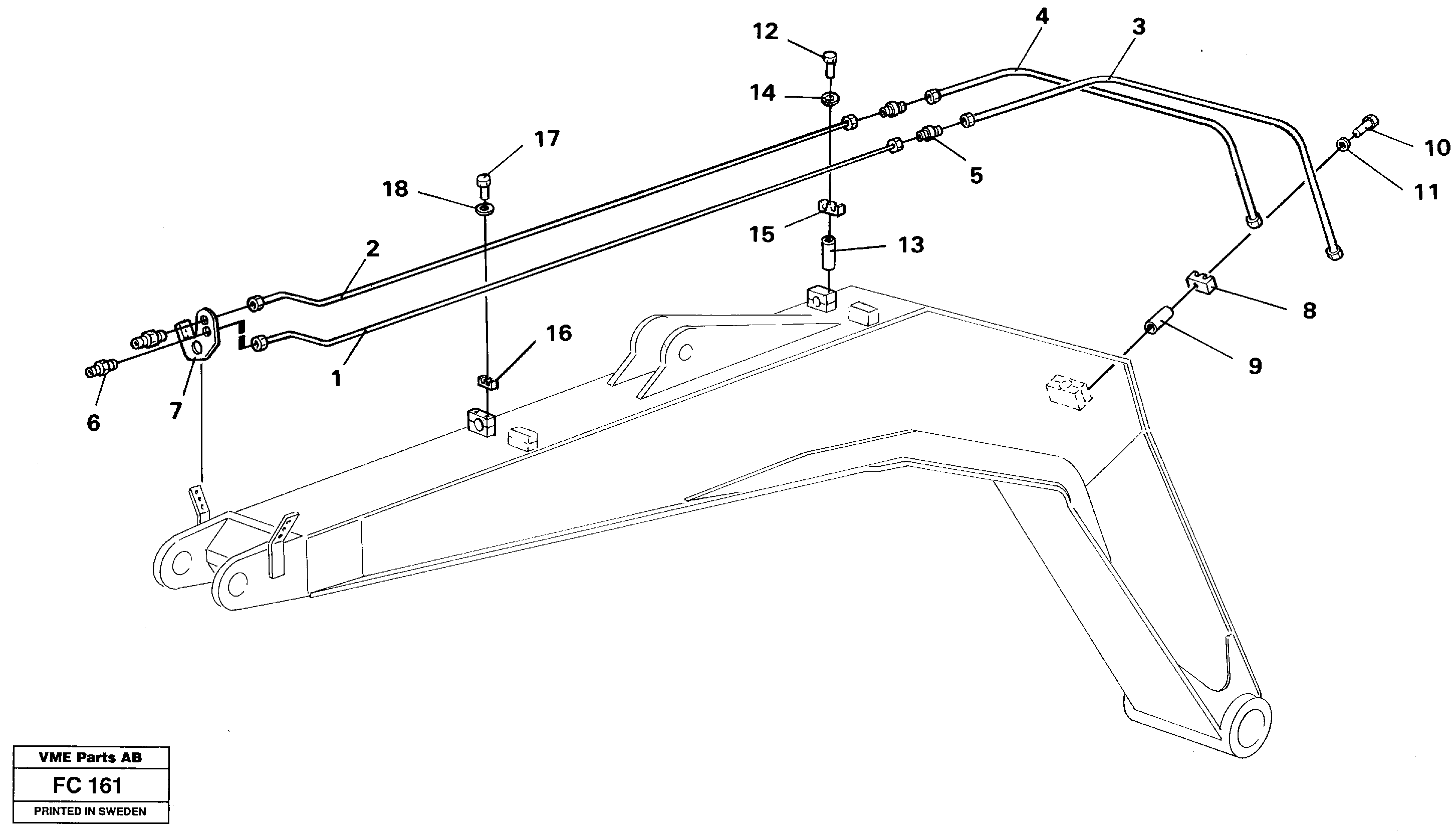 Схема запчастей Volvo EC150 - 30858 Grab bucket equipment, boom 4,9m EC150 ?KERMAN ?KERMAN EC150 SER NO - 129