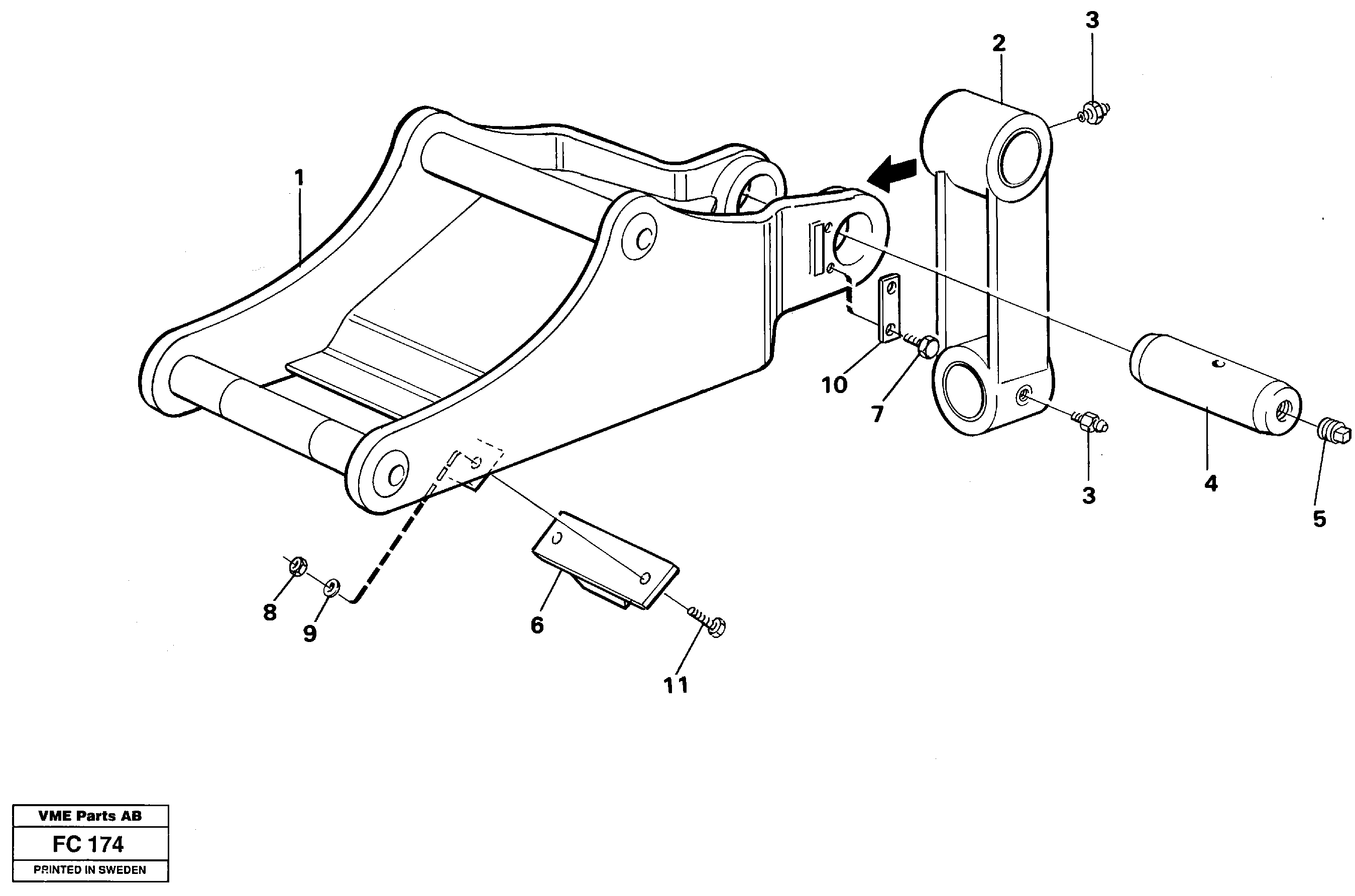 Схема запчастей Volvo EC150 - 60677 Clamshell rest EC150 ?KERMAN ?KERMAN EC150 SER NO - 129
