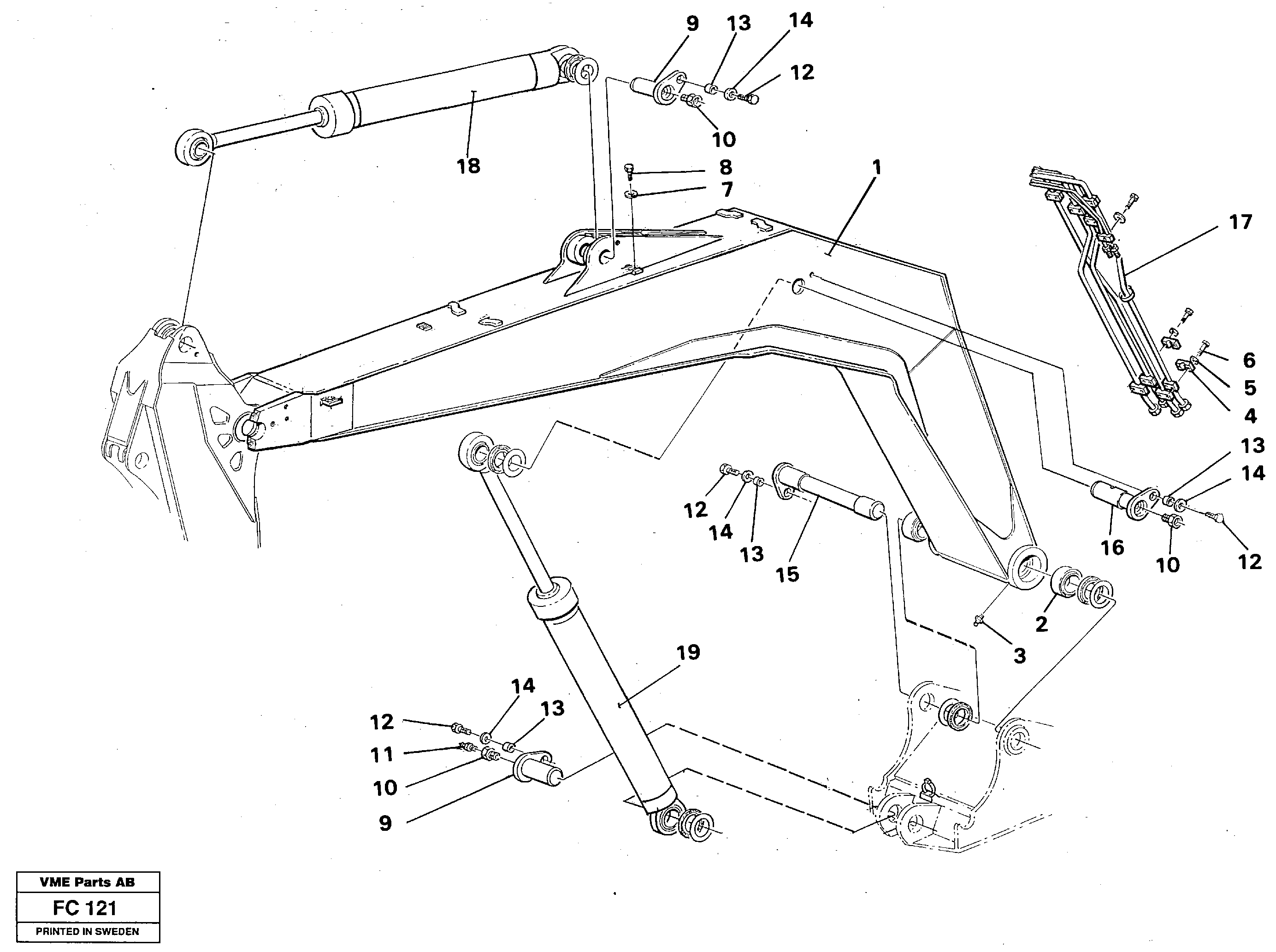 Схема запчастей Volvo EC150 - 27089 Backhoe boom 4.90m EC150 ?KERMAN ?KERMAN EC150 SER NO - 129