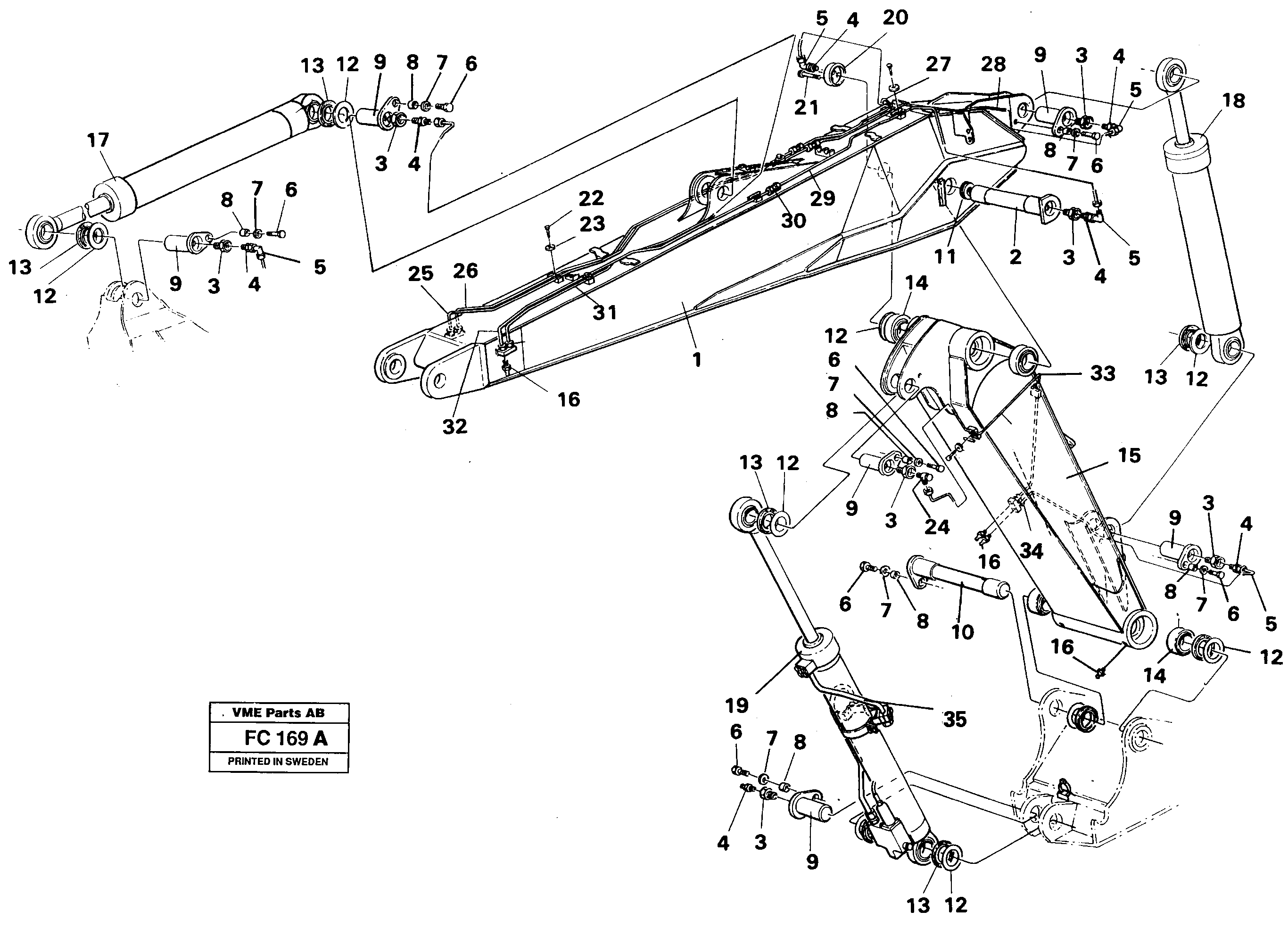 Схема запчастей Volvo EC150 - 27090 Adjustable boom EC150 ?KERMAN ?KERMAN EC150 SER NO - 129