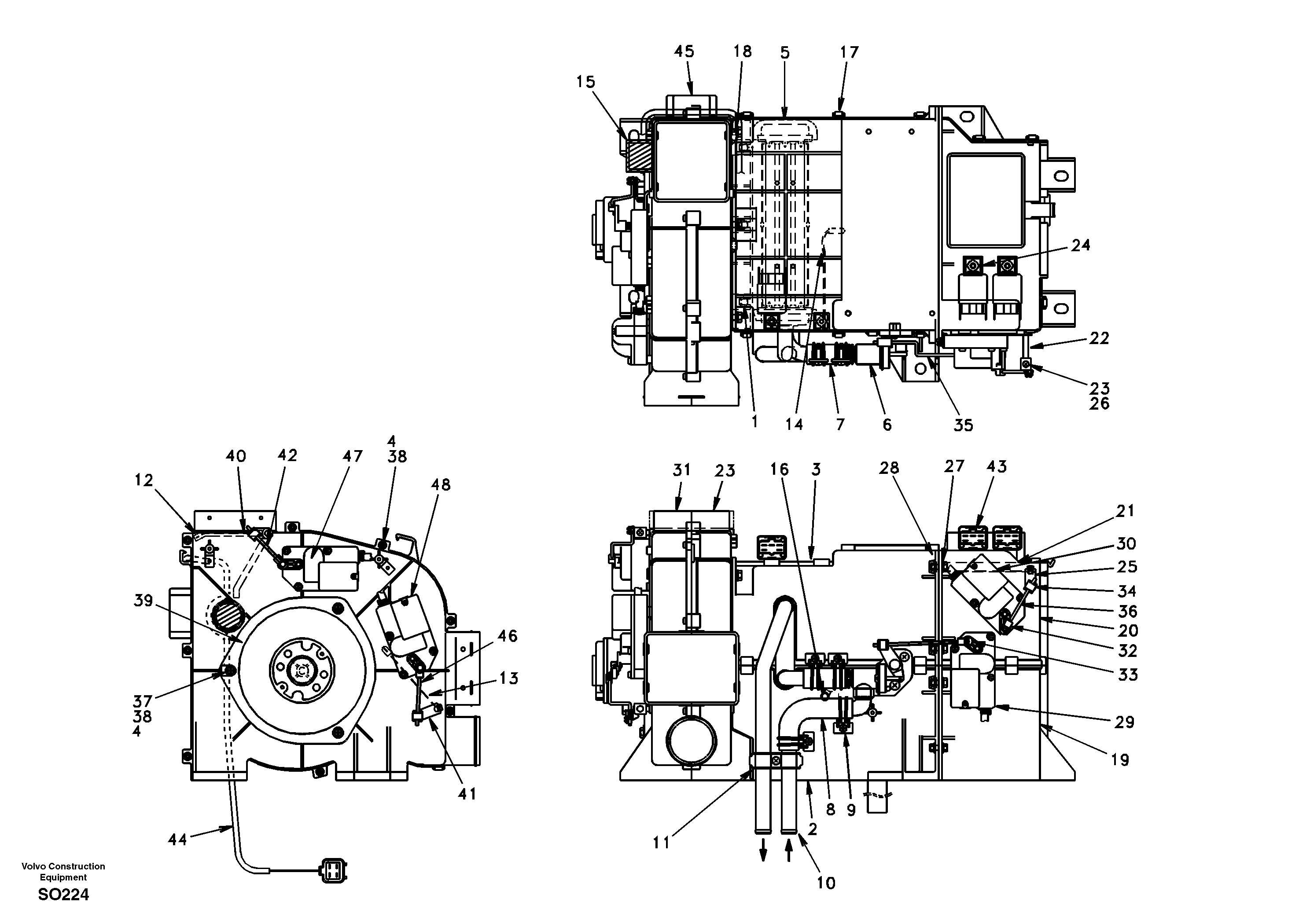Схема запчастей Volvo EC150 - 20016 Heating unit EC150