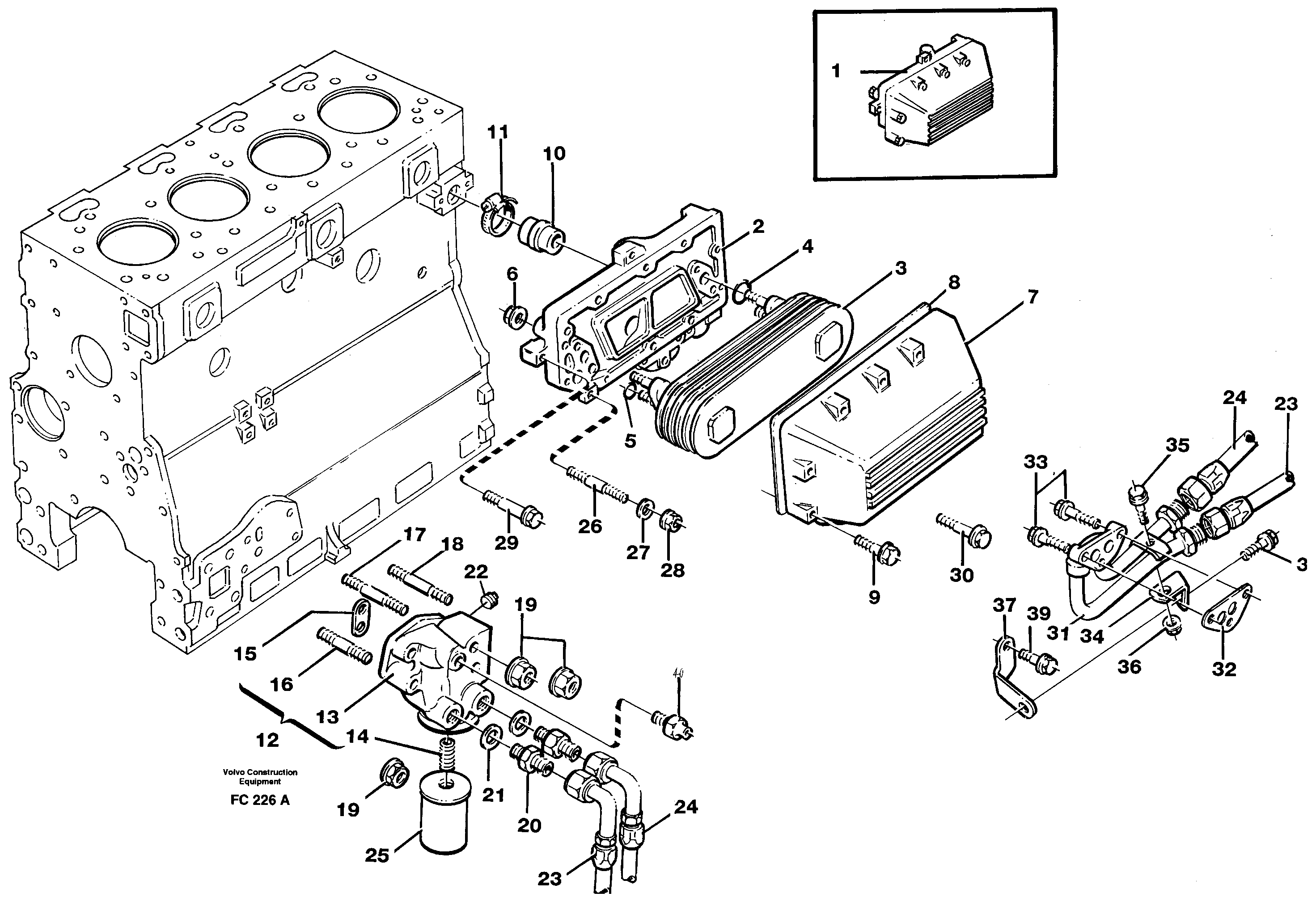 Схема запчастей Volvo EC150 - 90316 Масляный радиатор EC150 ?KERMAN ?KERMAN EC150 SER NO - 129
